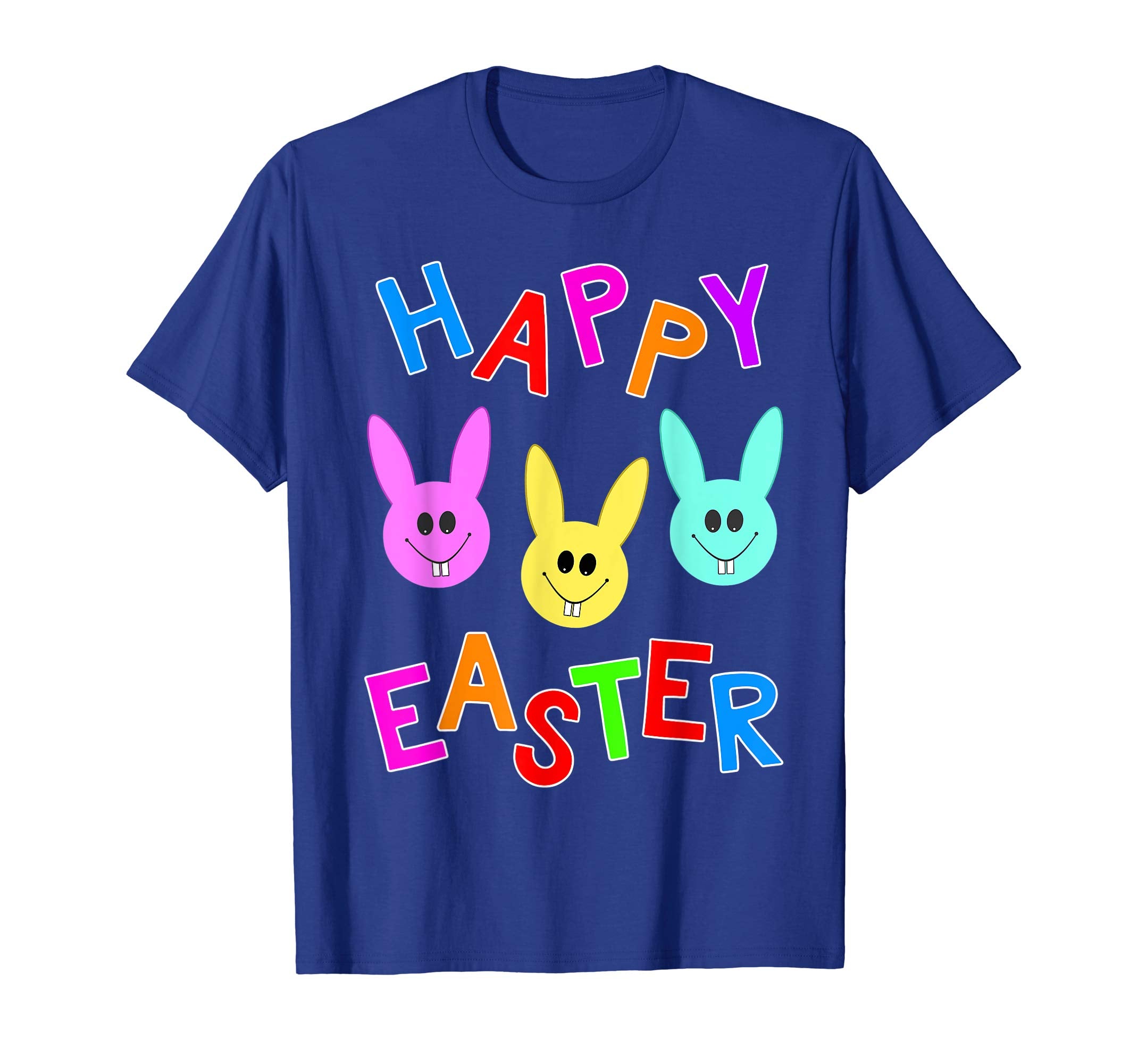 Happy Easter T shirt Cute Bunnies Colorful Bunny Boys Girls