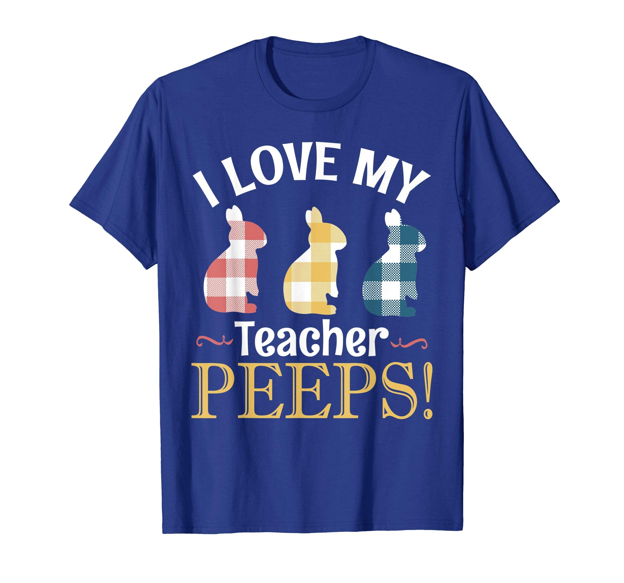 I Love My Teacher Peeps Bunnies Vintage Retro Easter Shirt