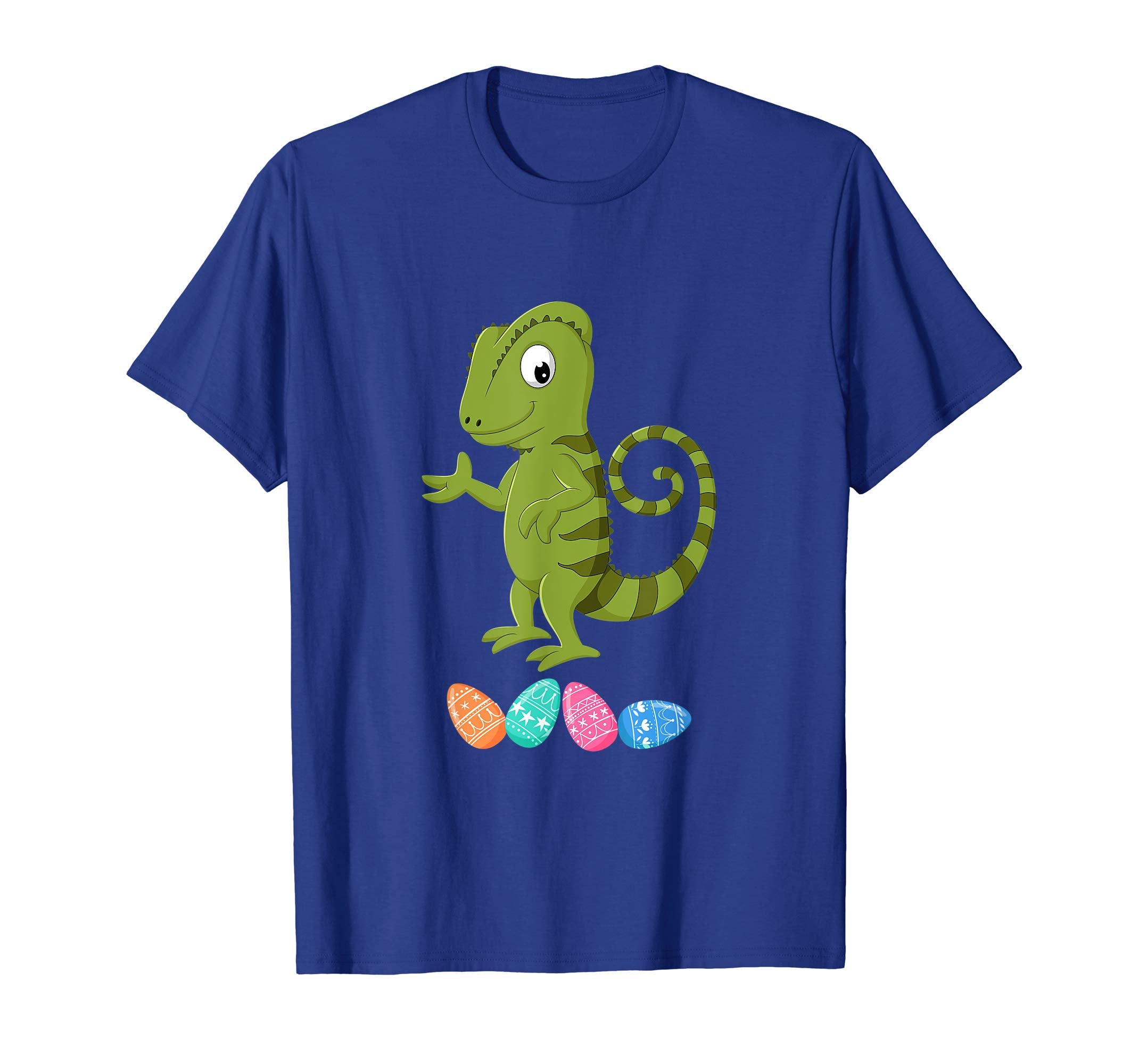 Funny Easter Chameleon With Bunny Ears And Eggs T Shirt