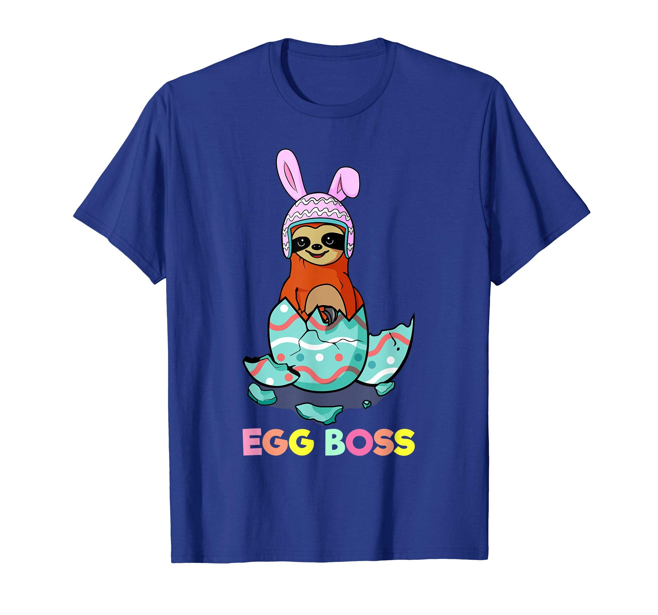 Funny Egg Boss Easter Sloth T-Shirt
