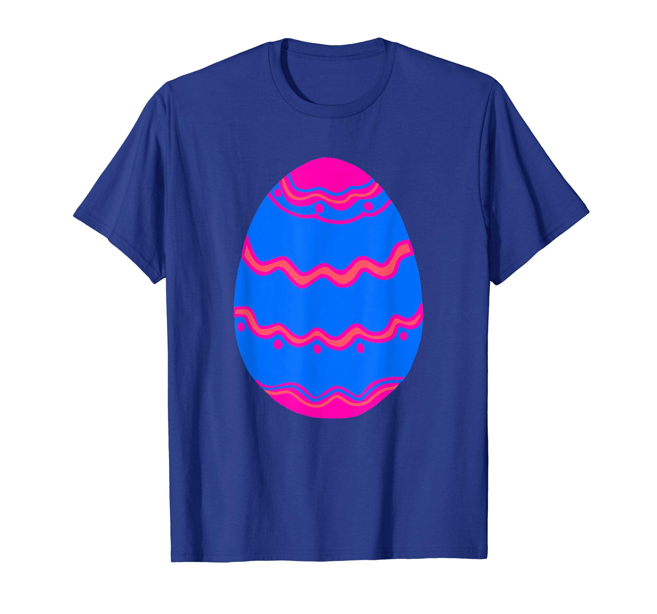 Easter bunny pink and dark blue egg tshirt