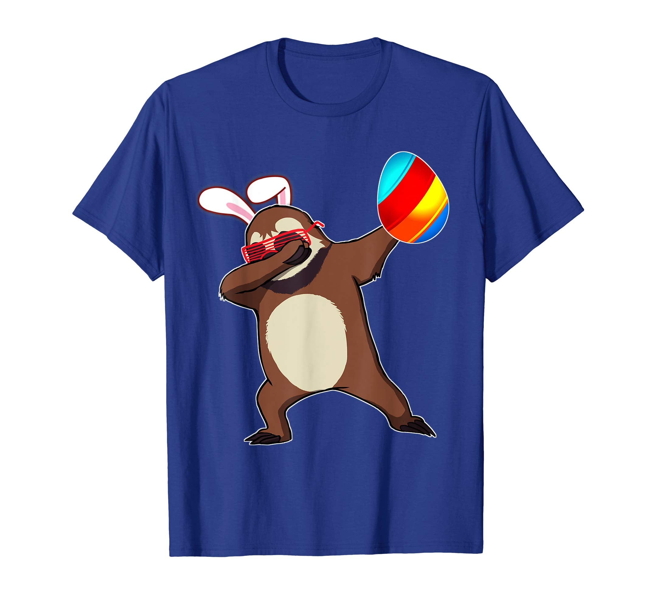 Easter Bunny Dabbing Sloth Tshirt Egg Ears Animal Gift