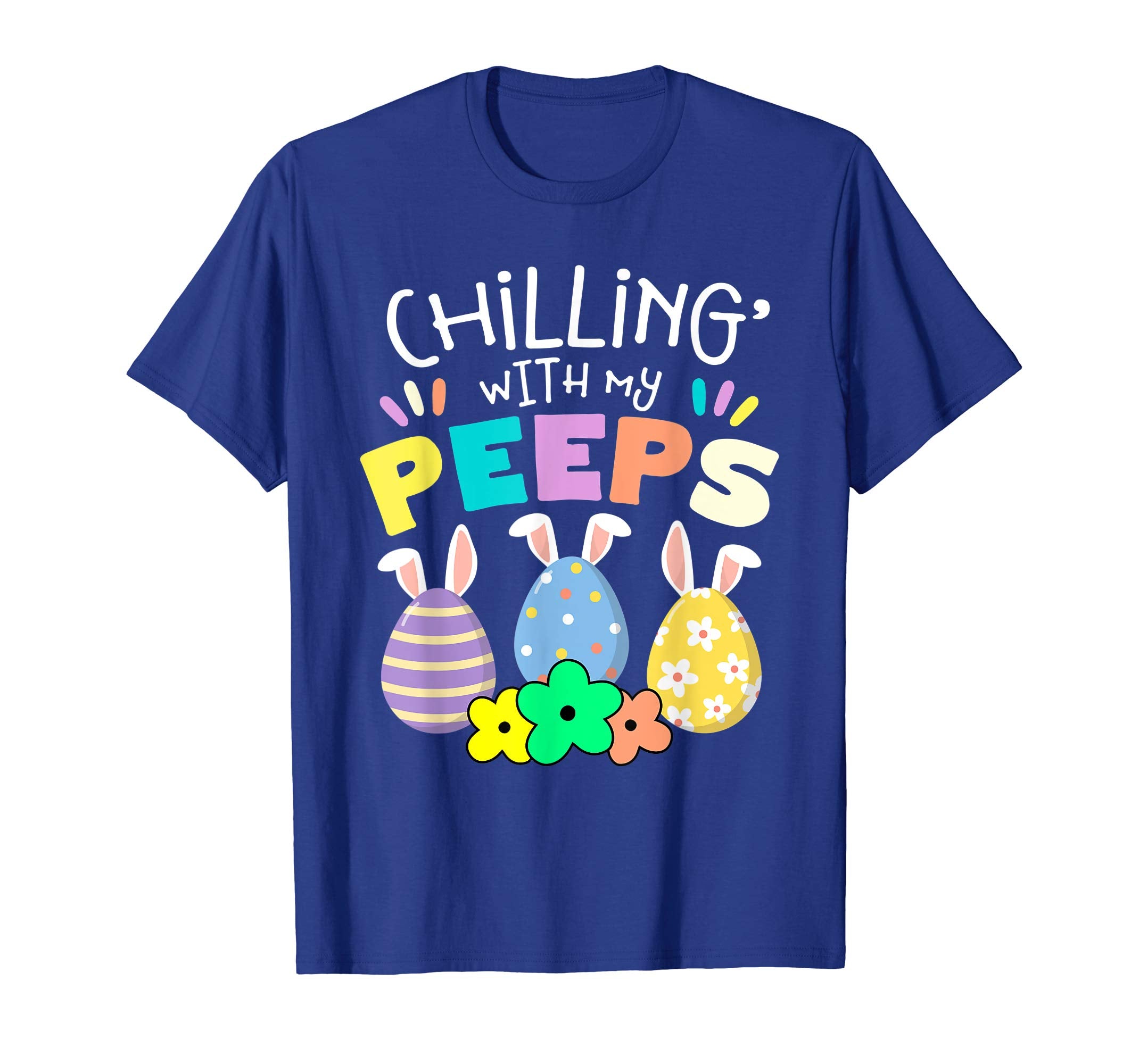 Chillin With My Peeps Happy Easter Kids Boys Girls T Shirt