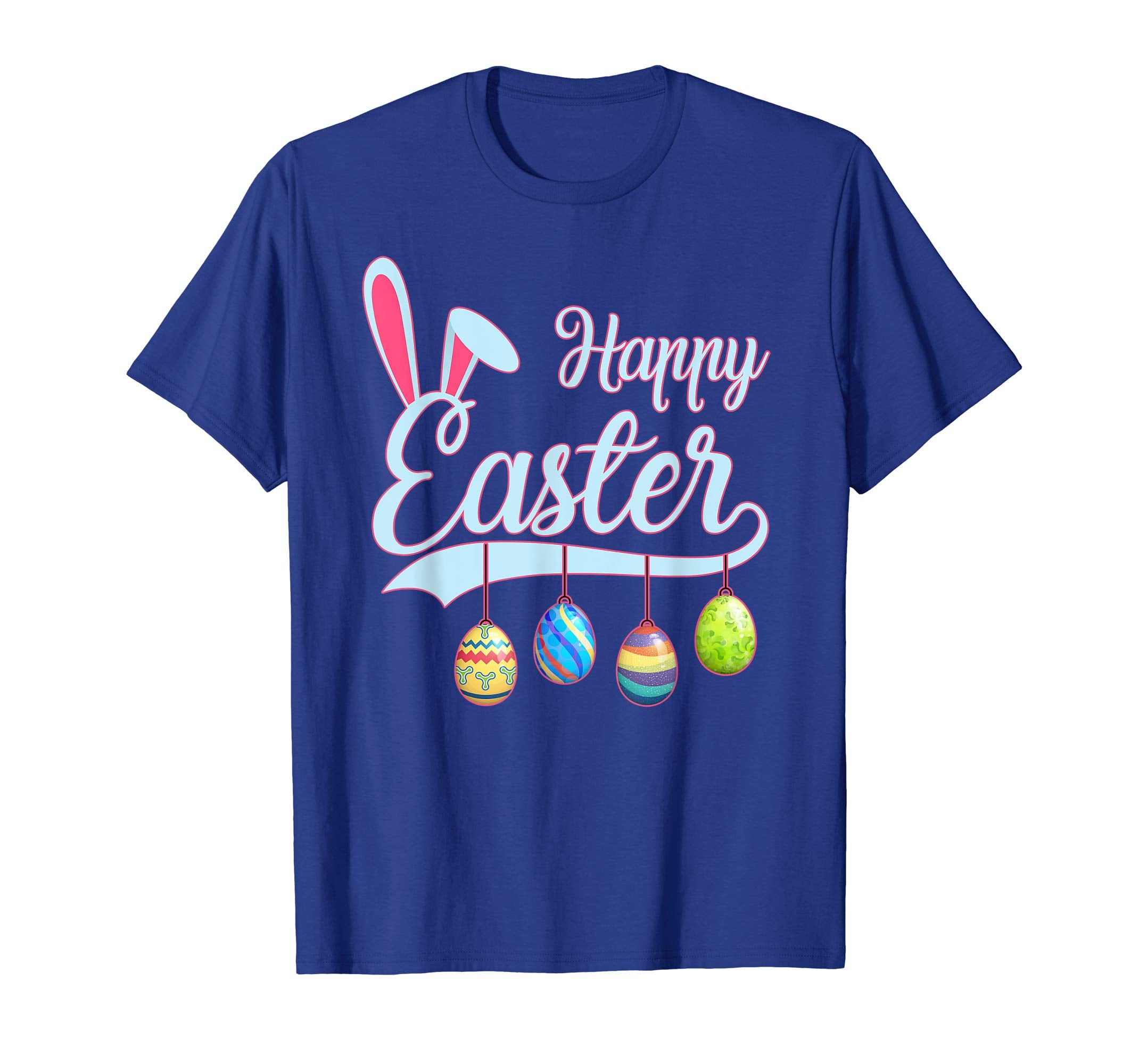 Happy Easter Bunny Tee shirt with Easter Eggs Tee