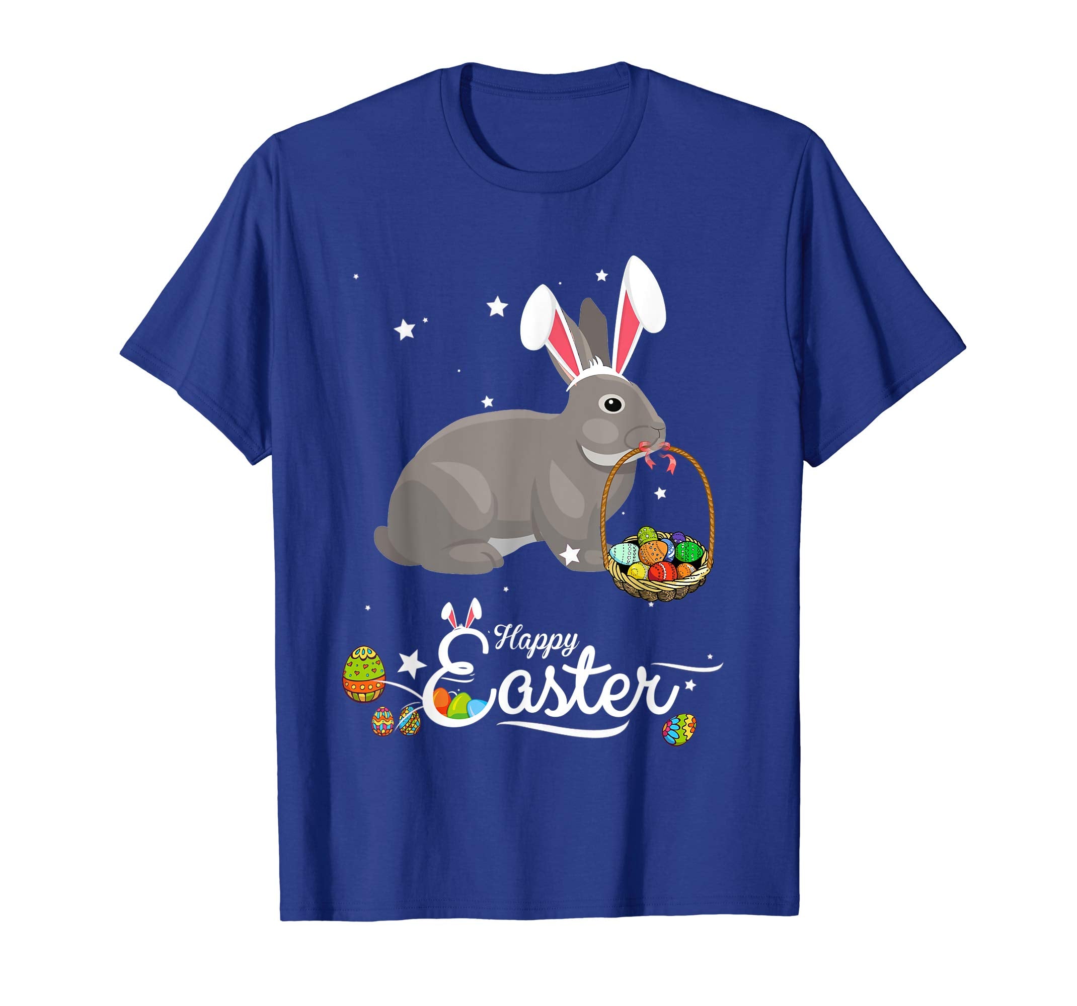 Cute Easter Rabbits with Bunny Ears and Eggs T Shirt