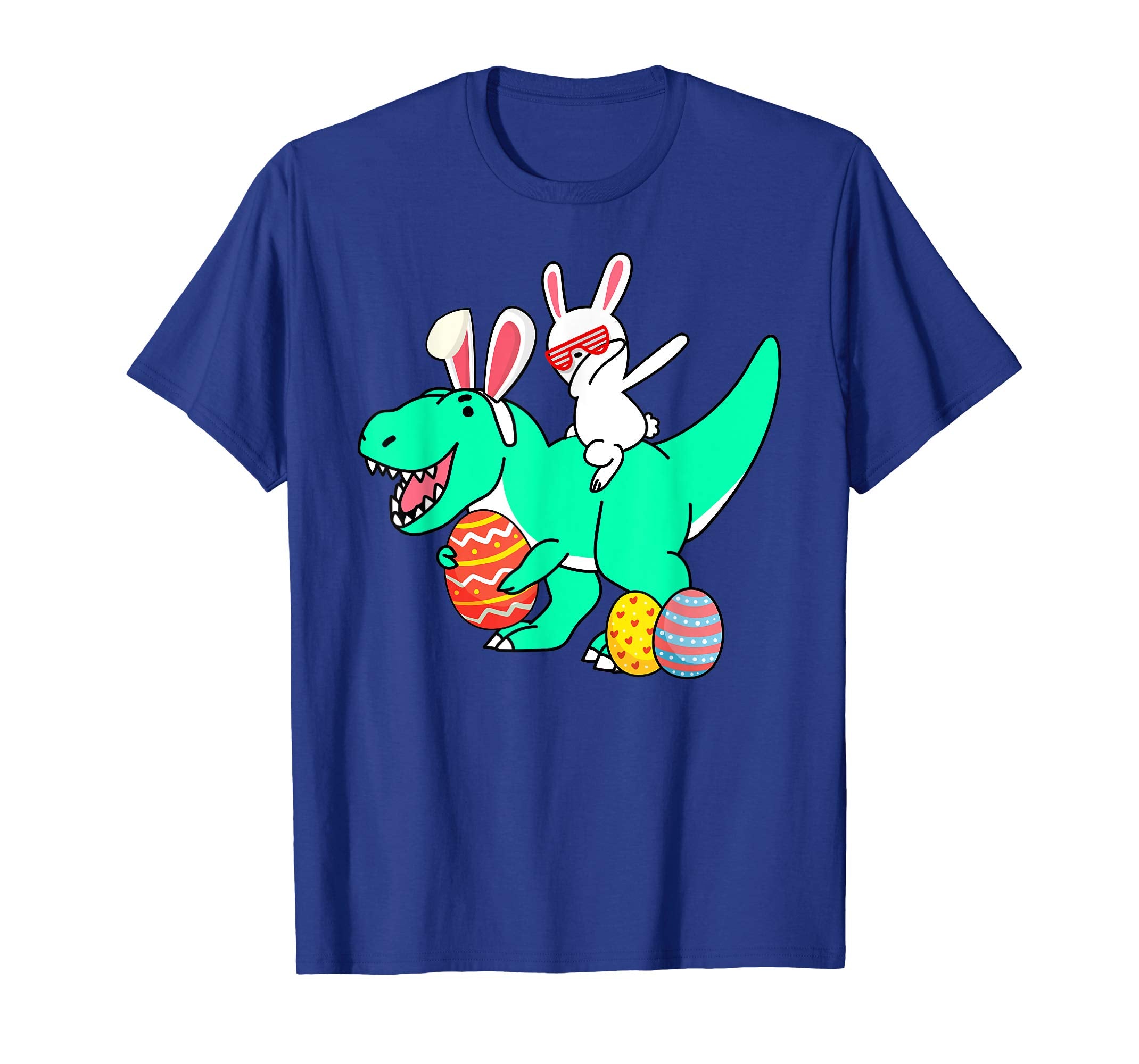 Easter Bunny Riding T Rex Dinosaur Dabbing Easter Egg Shirt
