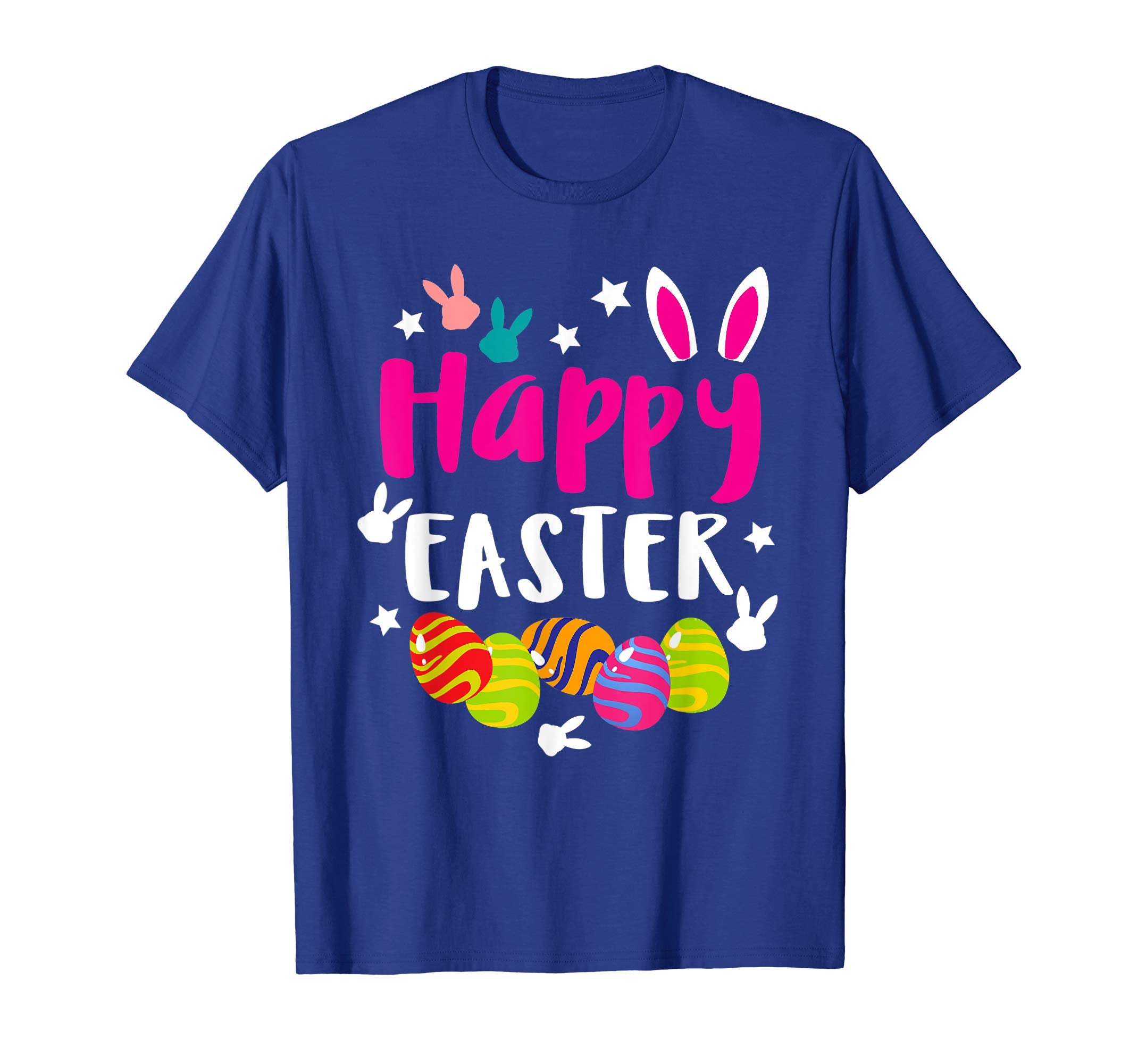 Happy Easter T shirt with Easter Bunny Eggs Tee Gift Kids