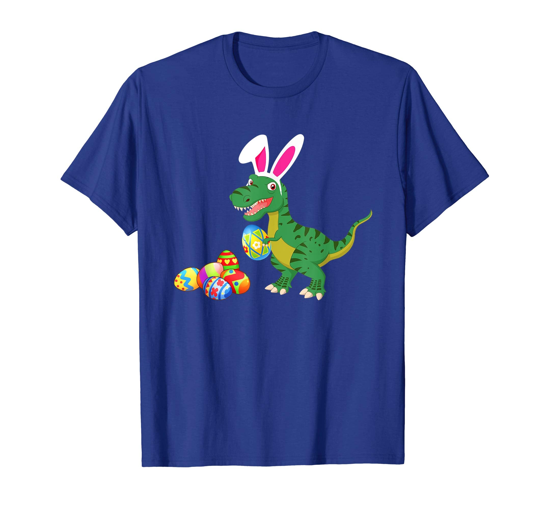 Funny Dinosaur T-rex Bunny with Eggs Easter T shirt