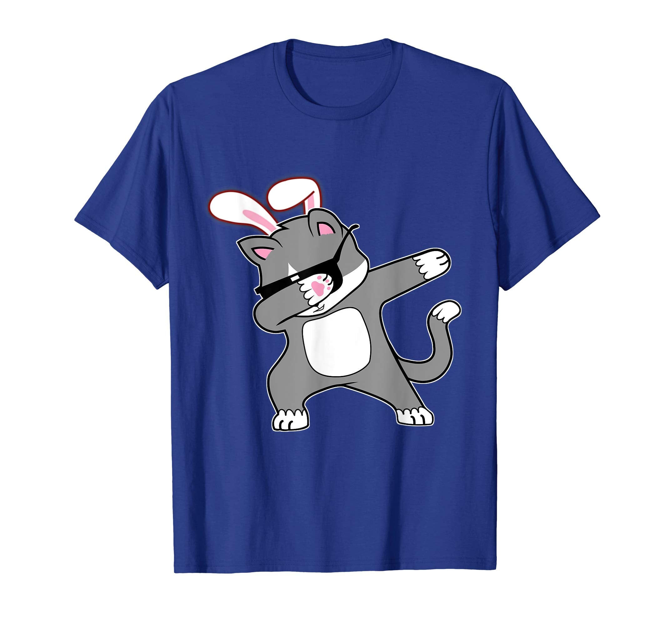 Easter Bunny Dabbing Cat Tshirt Rabbit Ears Animal Gift