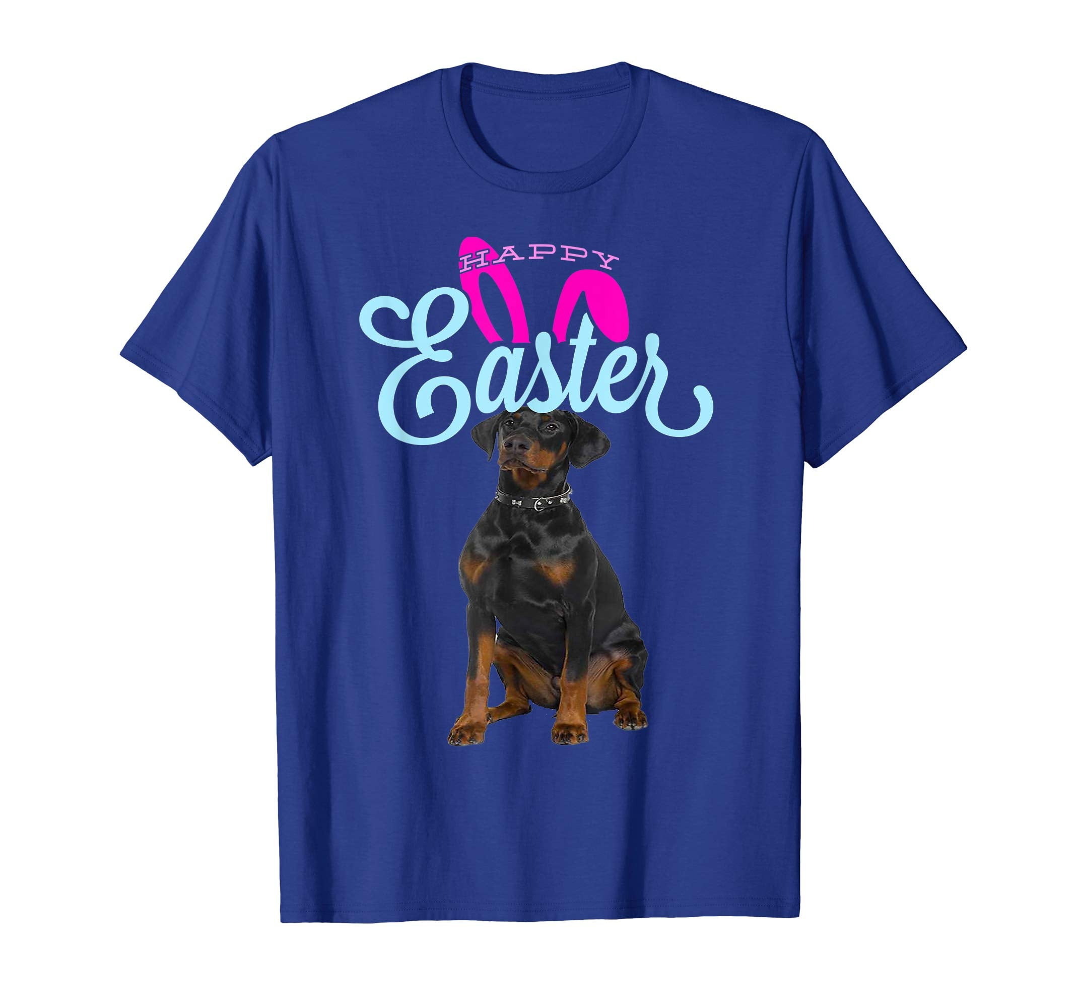 Easter Bunny Doberman Pinscher Tshirt Dog Men Women Gift