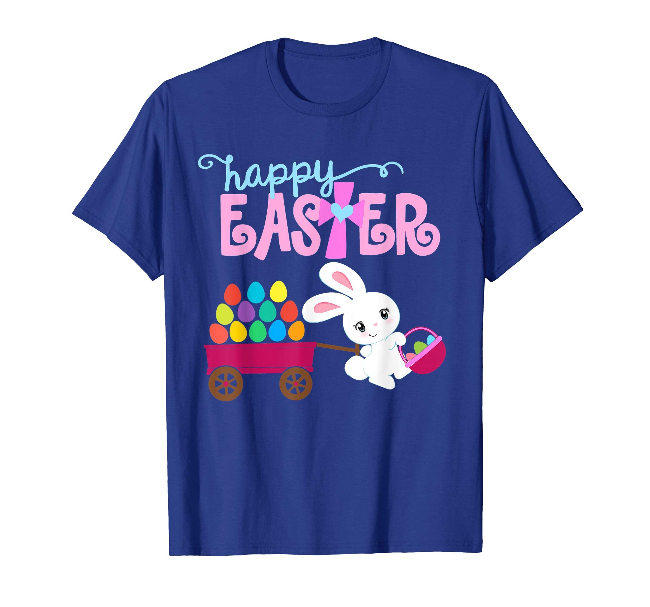HAPPY EASTER Bunny Egg Hunt Christian Shirt Girls Women Kids