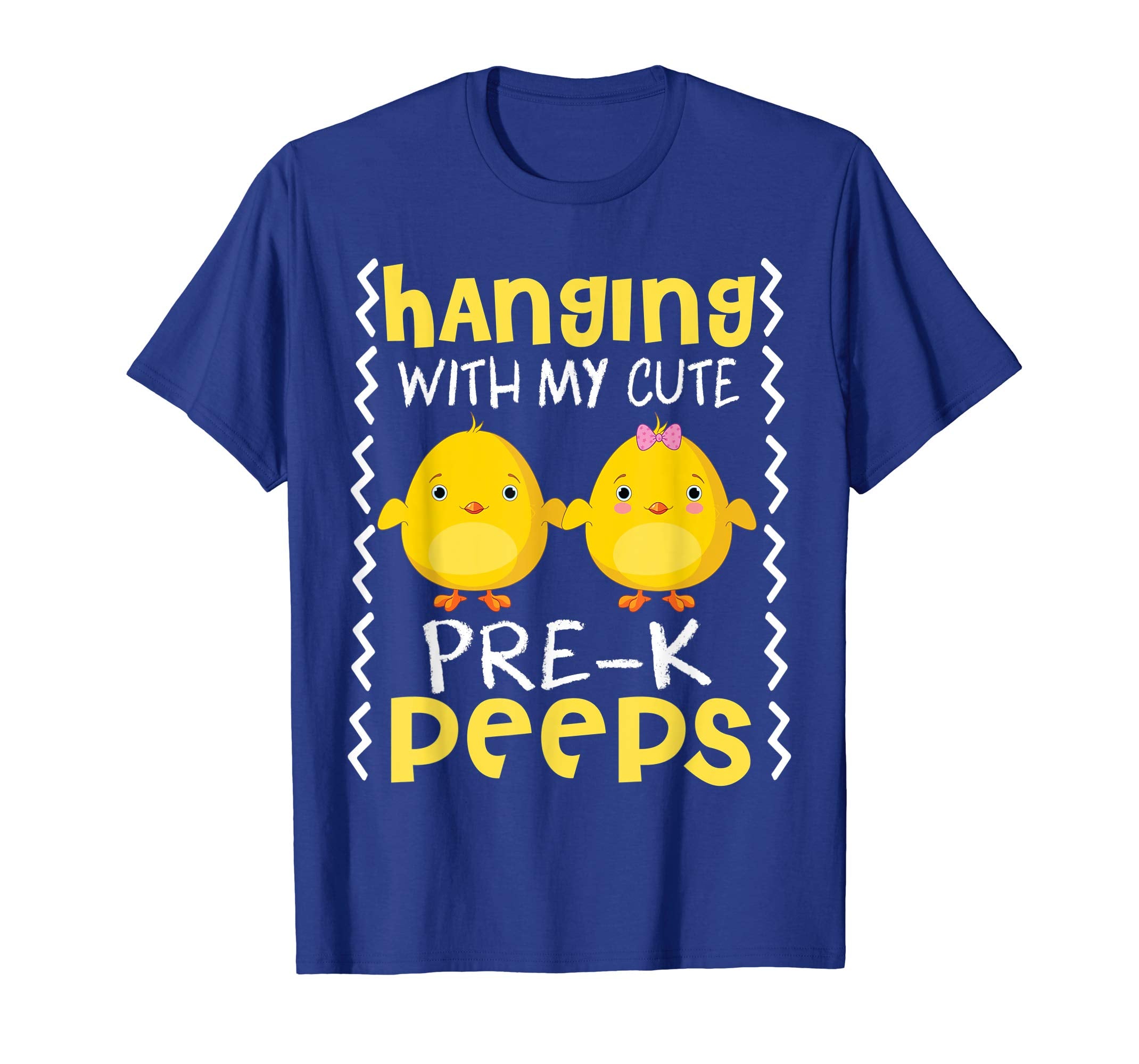 Hanging With My Cute Pre-k Peeps Teacher Easter Day Shirt