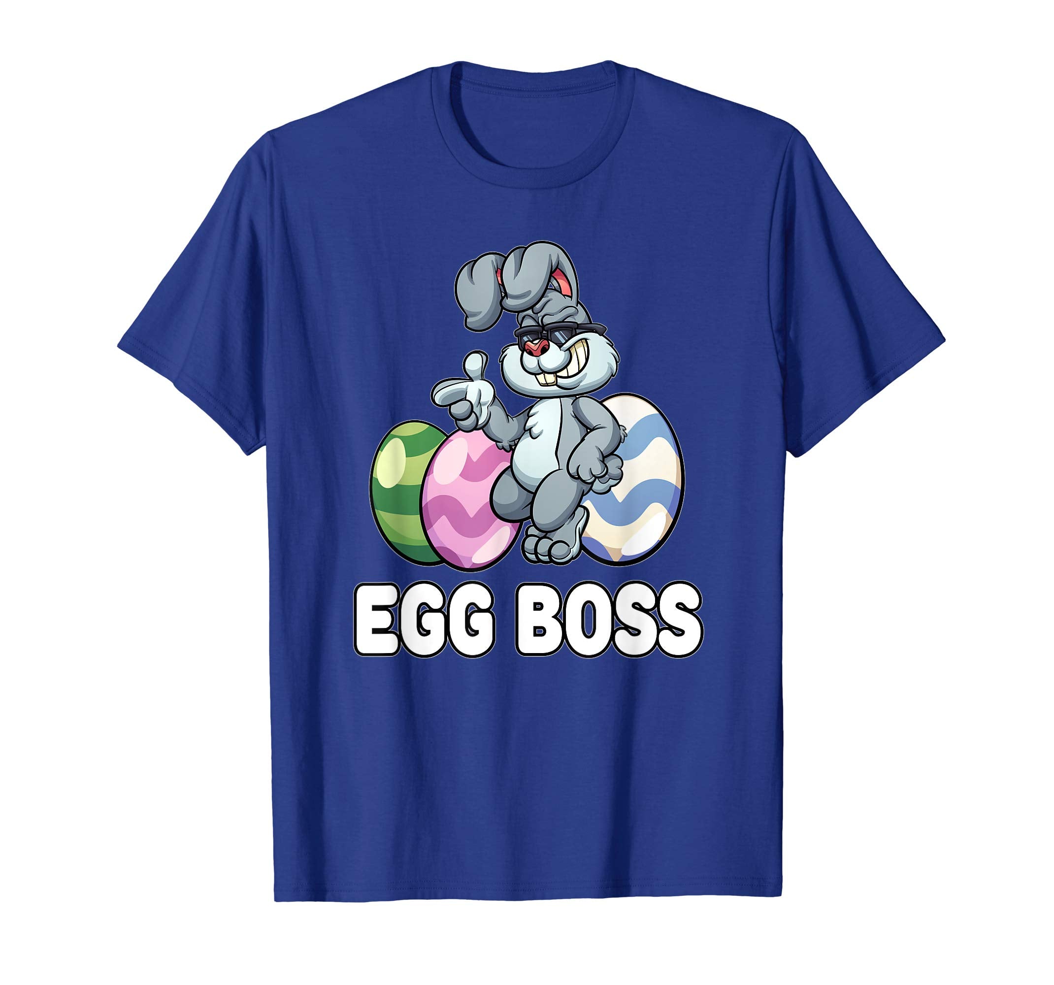 Egg Boss Easter Shirt For Kids Boys Girls Cool Easter Bunny