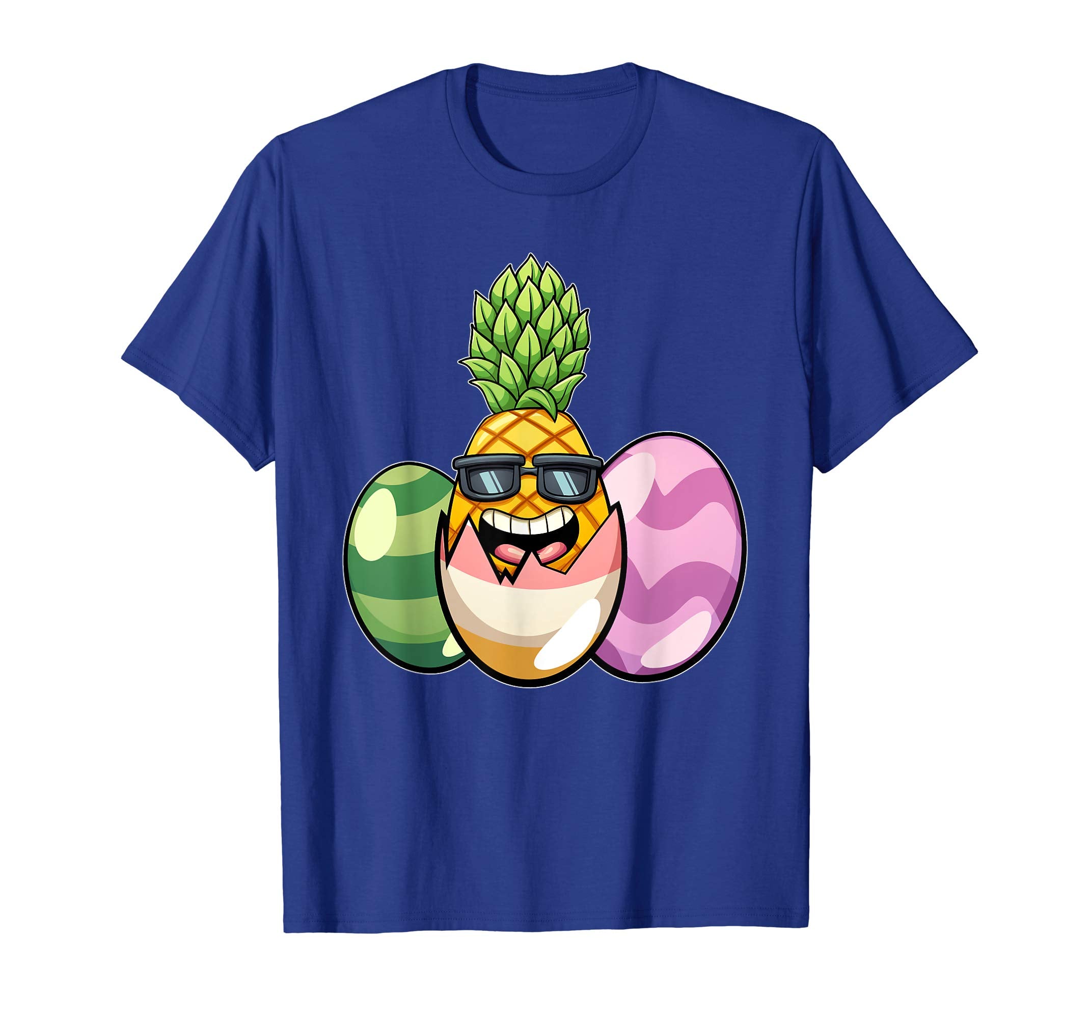 Easter Shirts For Kids Boys Pineapple Shirt Easter Eggs