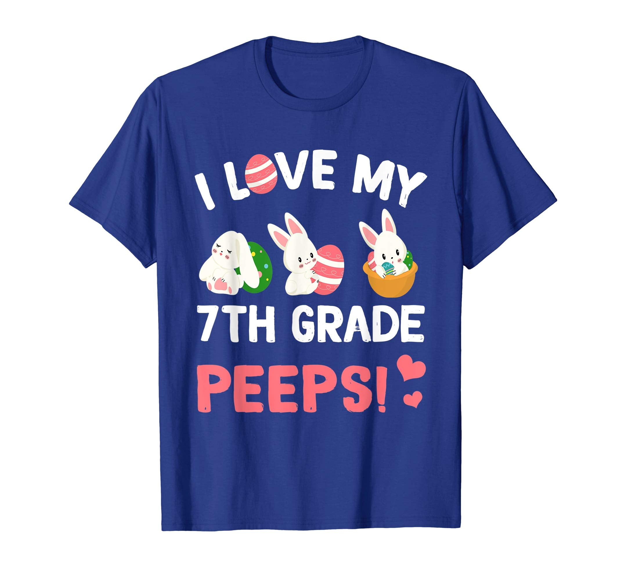 I Love My 7th Grade Peeps Bunnies Easter Teacher T-Shirt