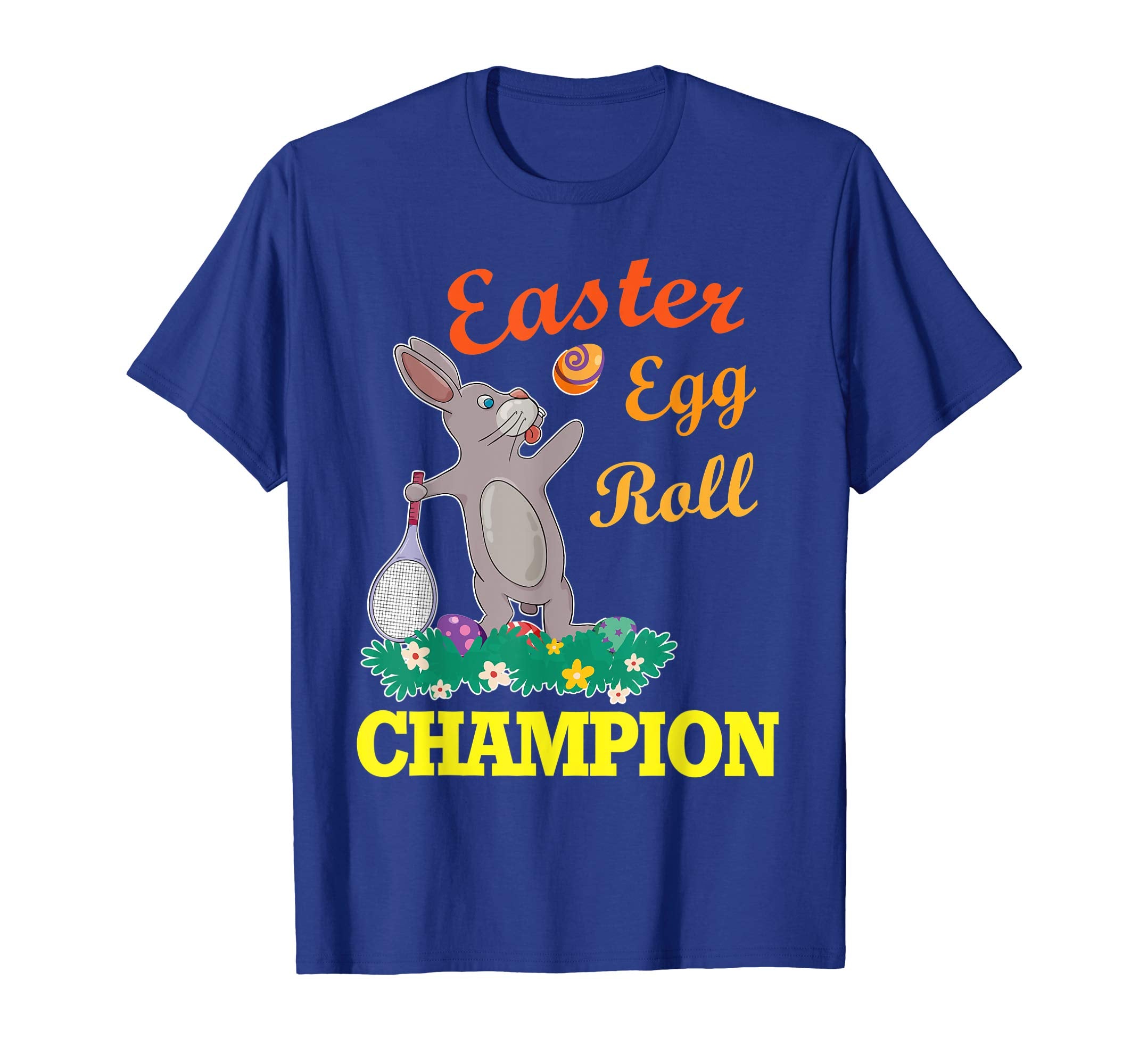 Bunny Rabbit Playing Tennis Easter Egg Roll Champion Shirt