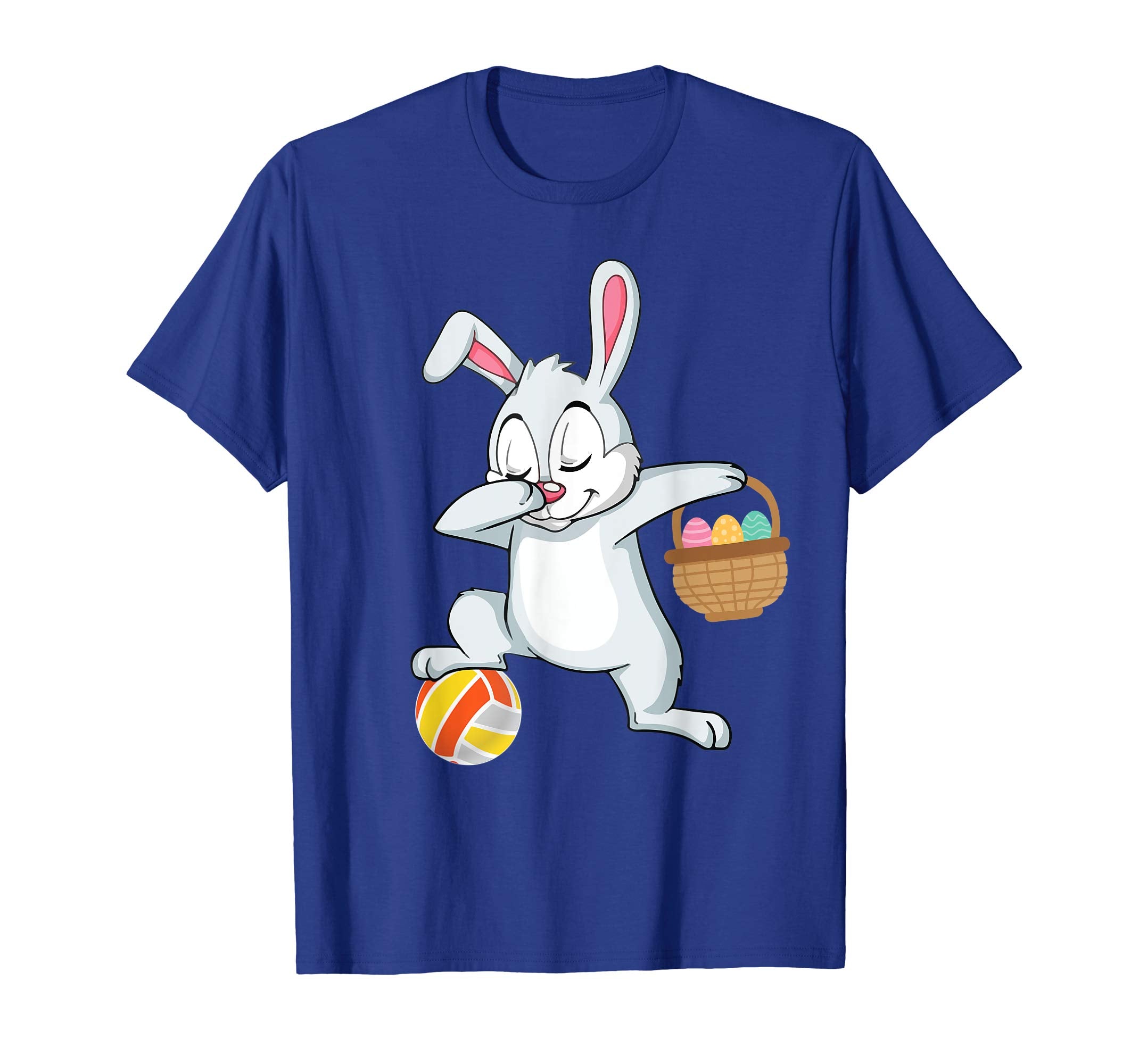 Bunny Rabbit &amp; Easter Eggs Dabbing Playing Volleyball Shirt
