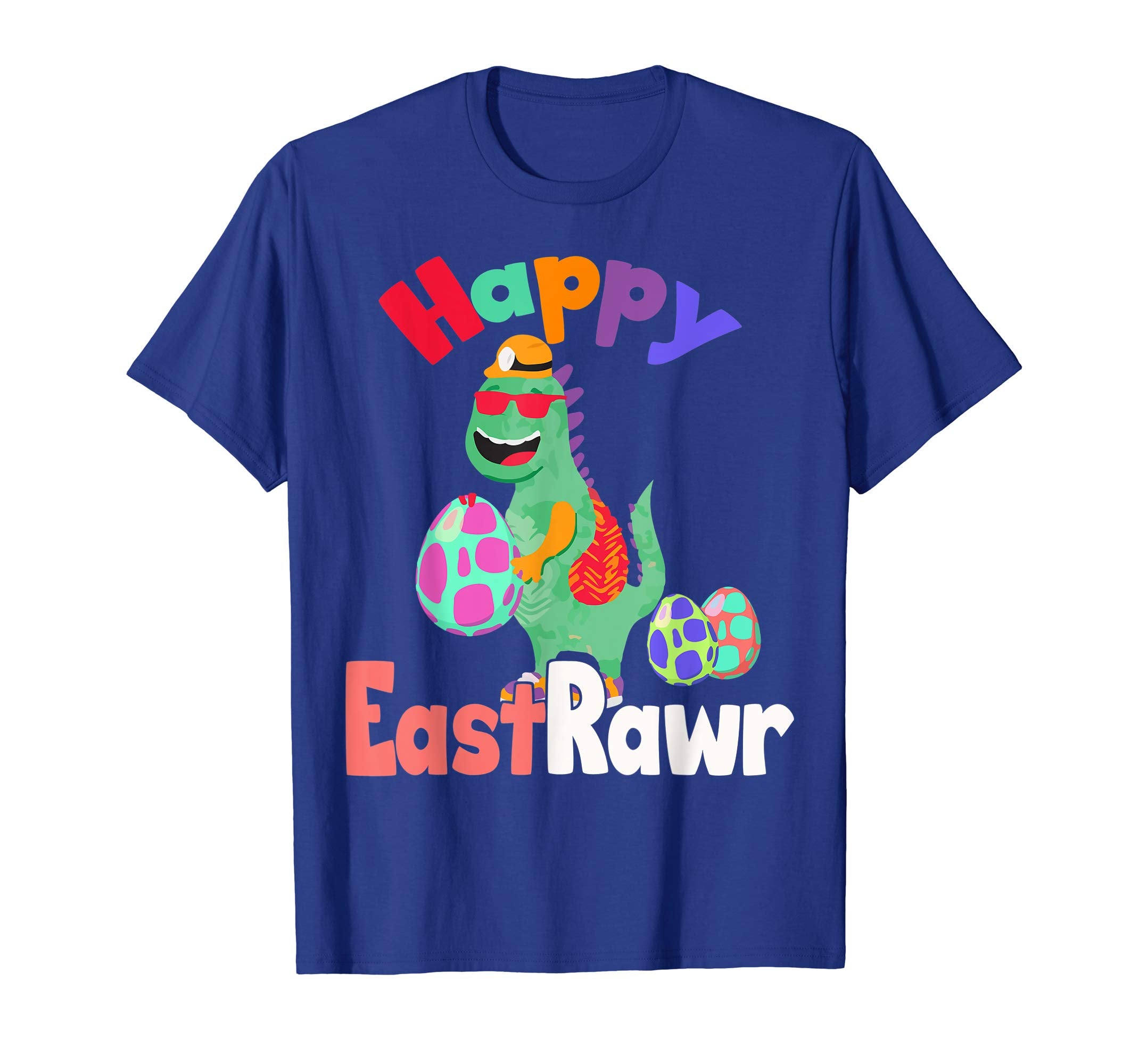 Happy Eastrawr T Rex Dinosaur Easter Bunny Egg Shirt Kids