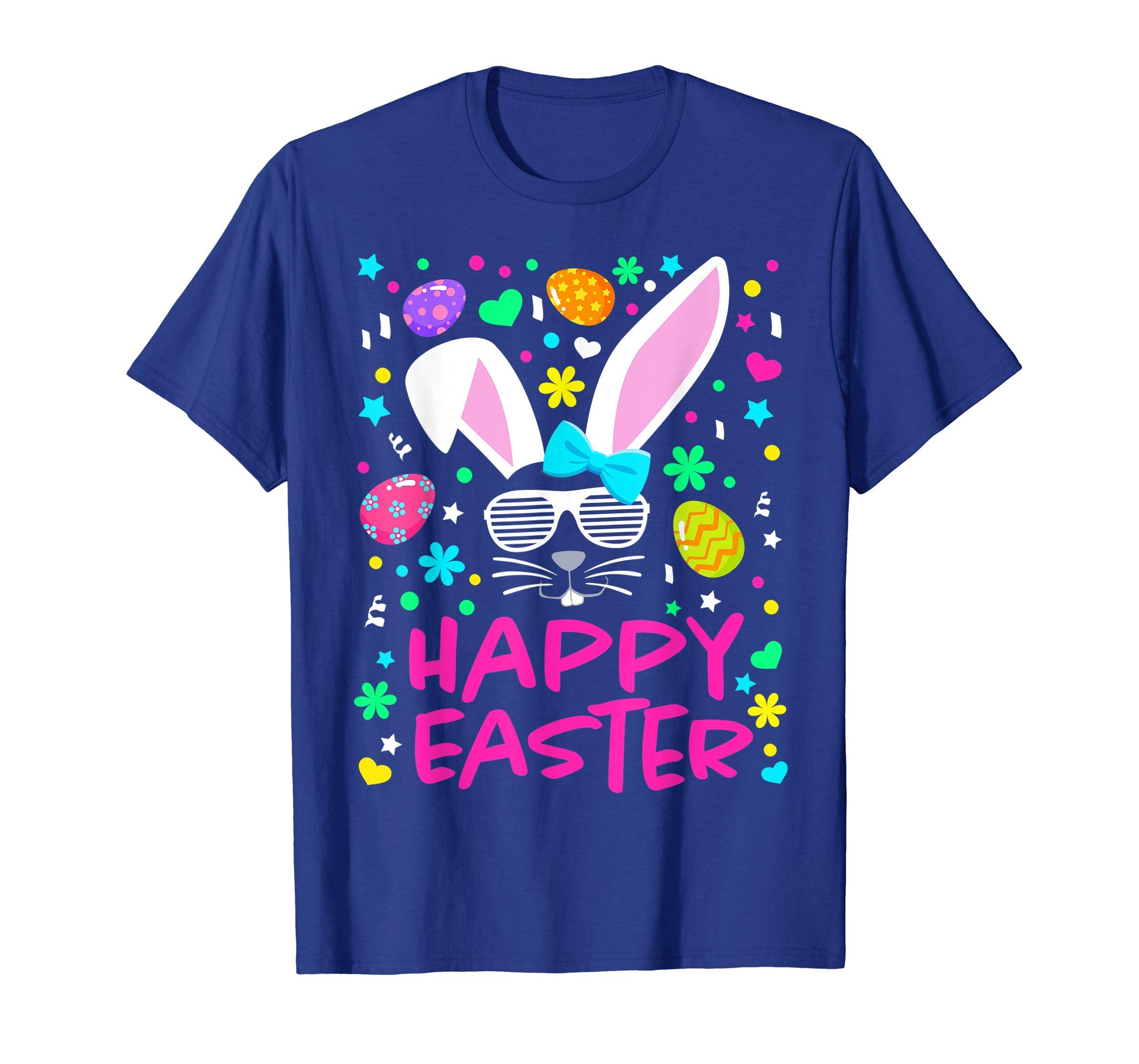 Cute Girls Happy Easter Shirt Easter Bunny Novelty Tee Gift