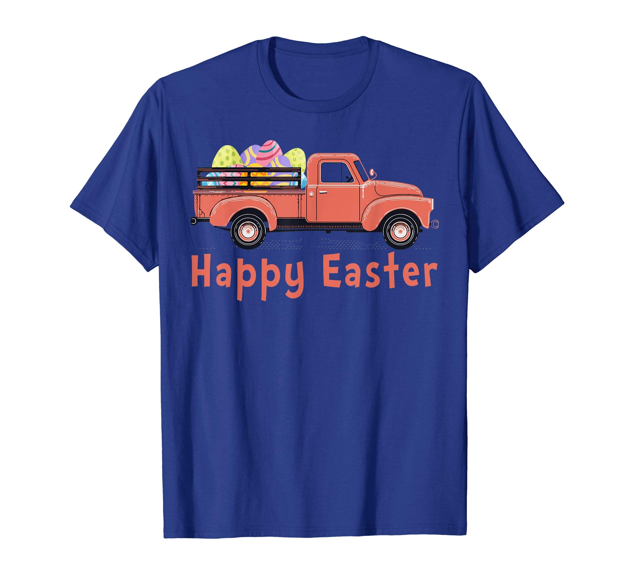 Cute Farm Truck With Easter Eggs-Happy Easter T-Shirt