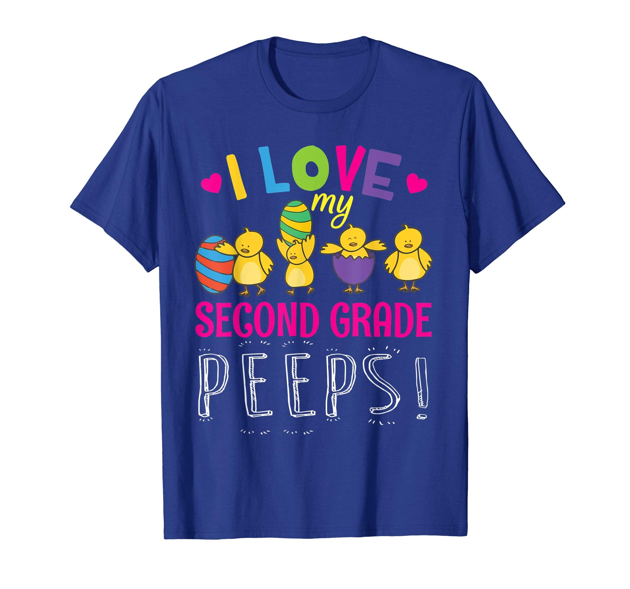 Hearts Chicks Easter Eggs I Love My Second Grade Peeps Shirt