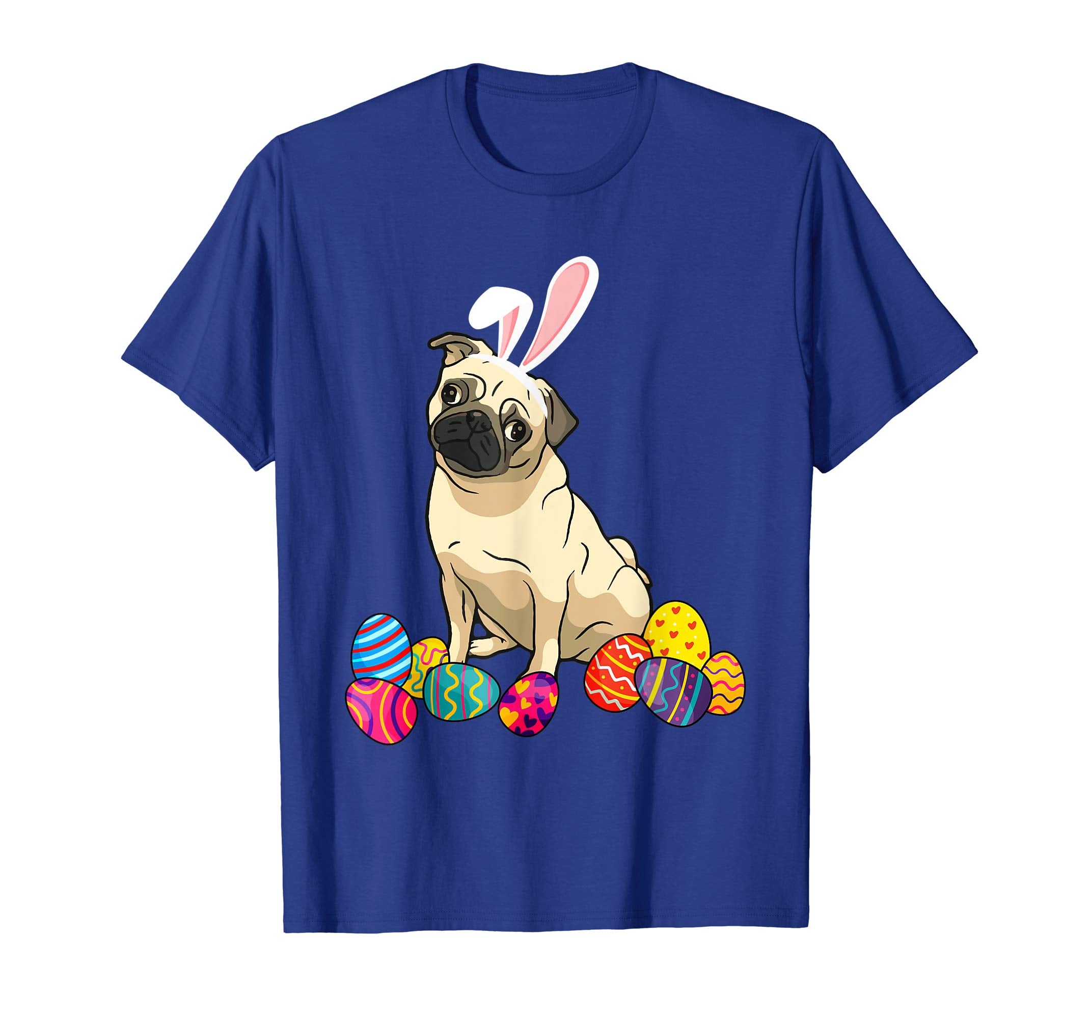 Pug Bunny Ear With Egg Easter Easter Day Shirt