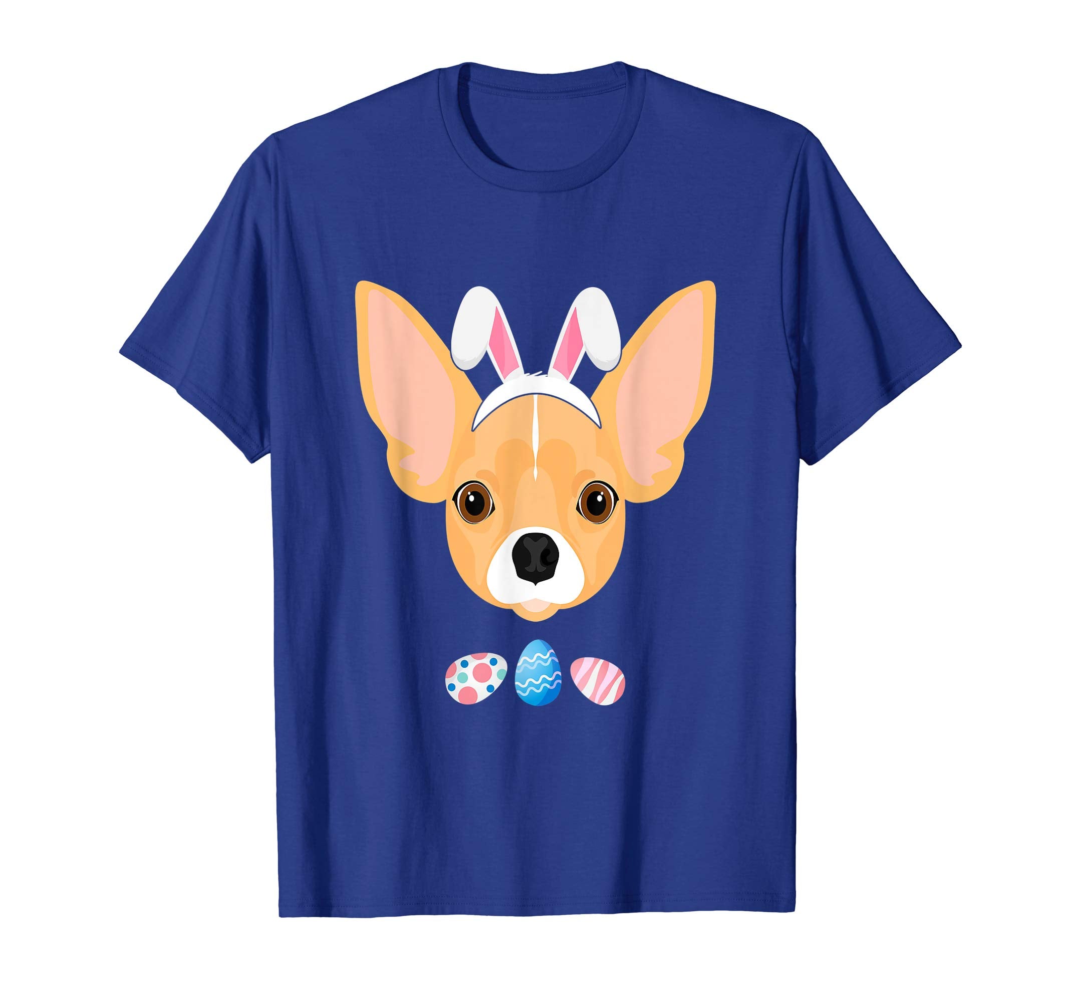 Funny Easter Chihuahua With Bunny Ears And Eggs T Shirt
