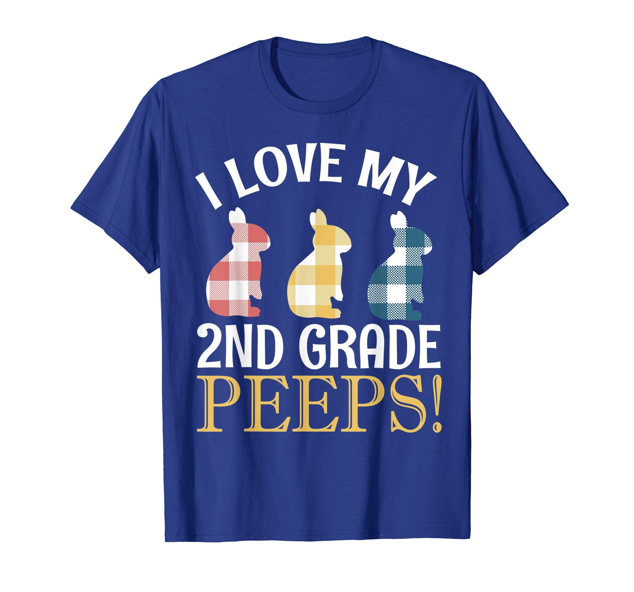 I Love My 2ND Grade Peeps Bunnies Vintage Retro Easter Shirt