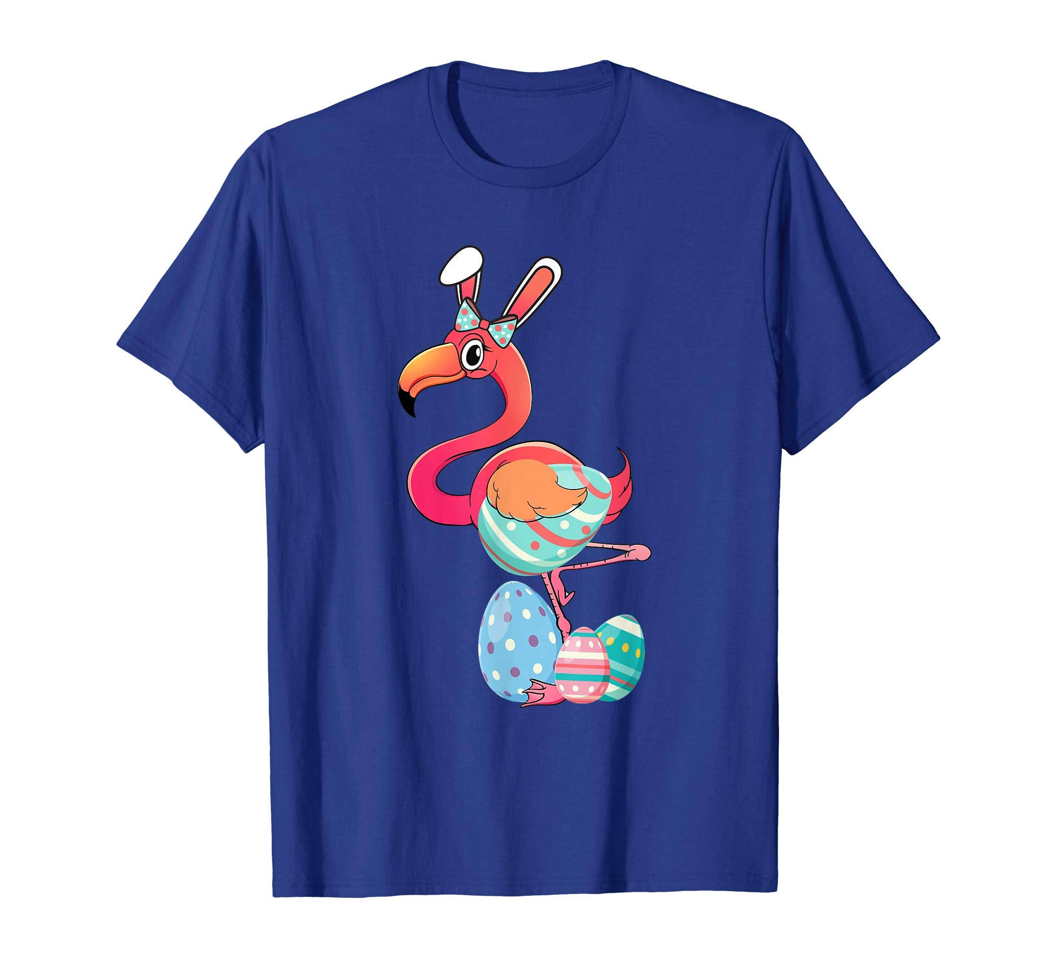 Flamingo Bunny Easter-Egg T-shirt Hunters Girls