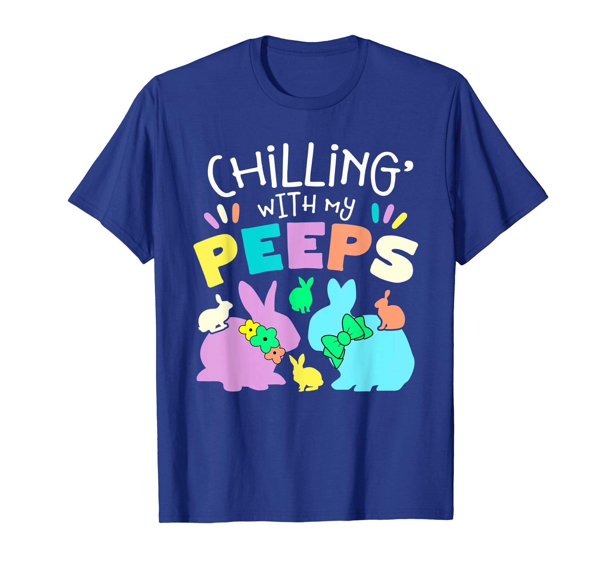 Chillin With My Peeps Happy Easter Kids Boys Girls T Shirt