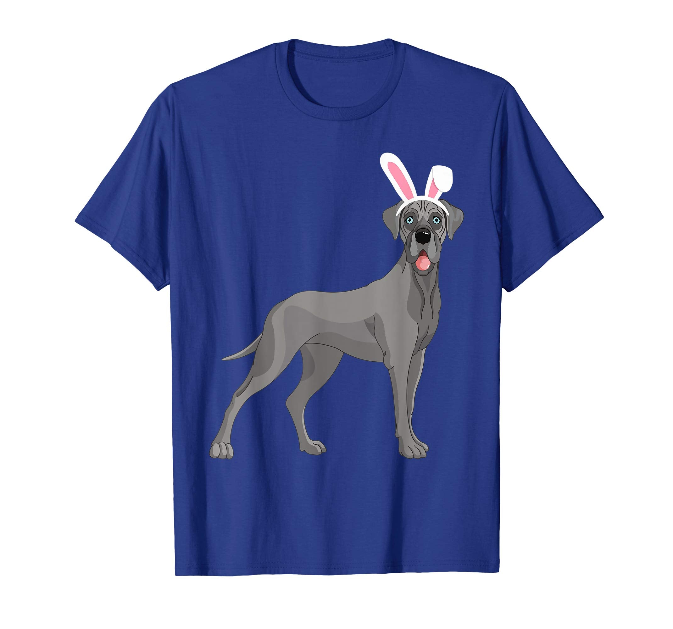 Great Dane Dog With Bunny Rabbit Hat Easter Happy Day Shirt