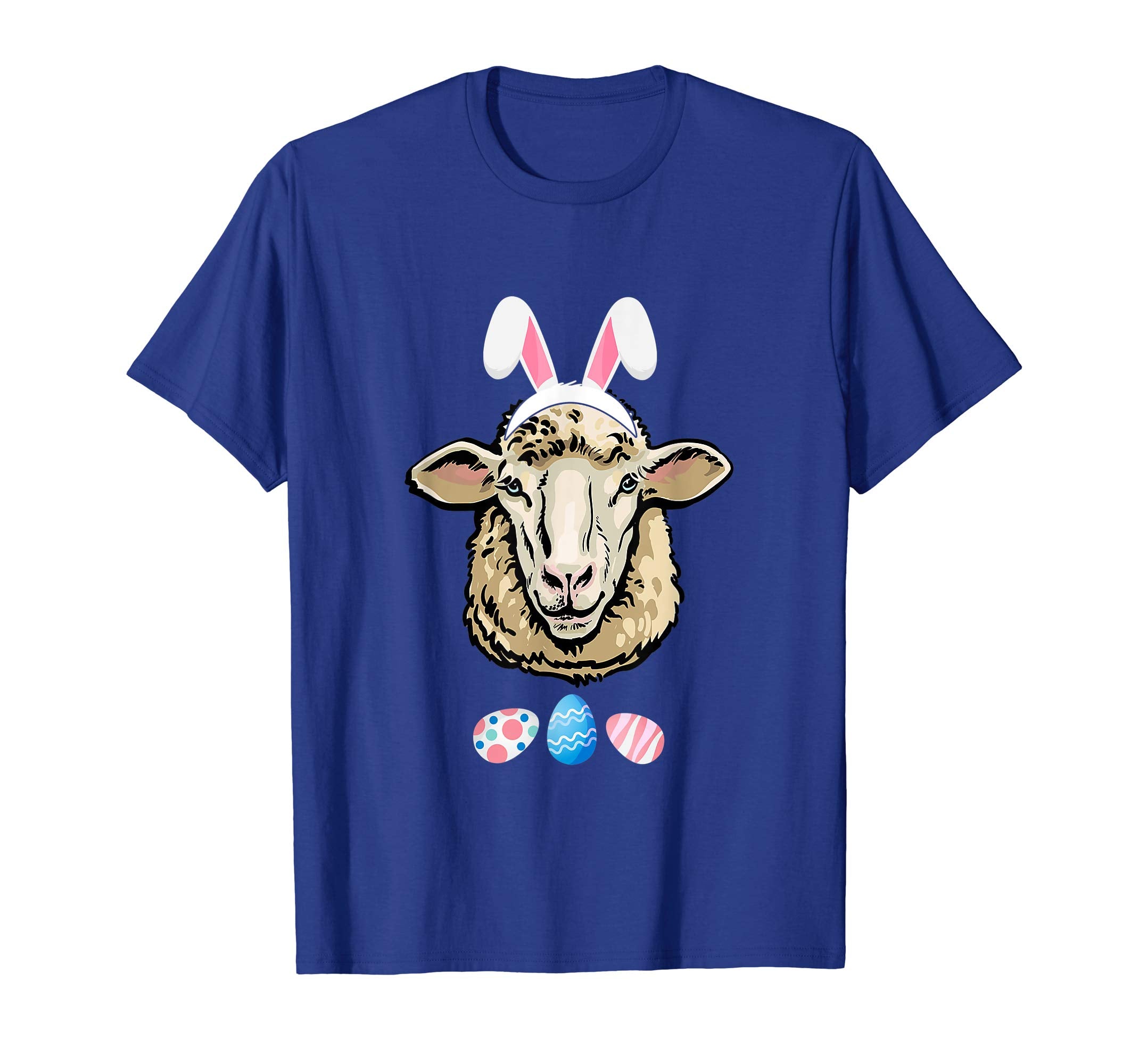 Funny Easter Sheep With Bunny Ears And Eggs T Shirt