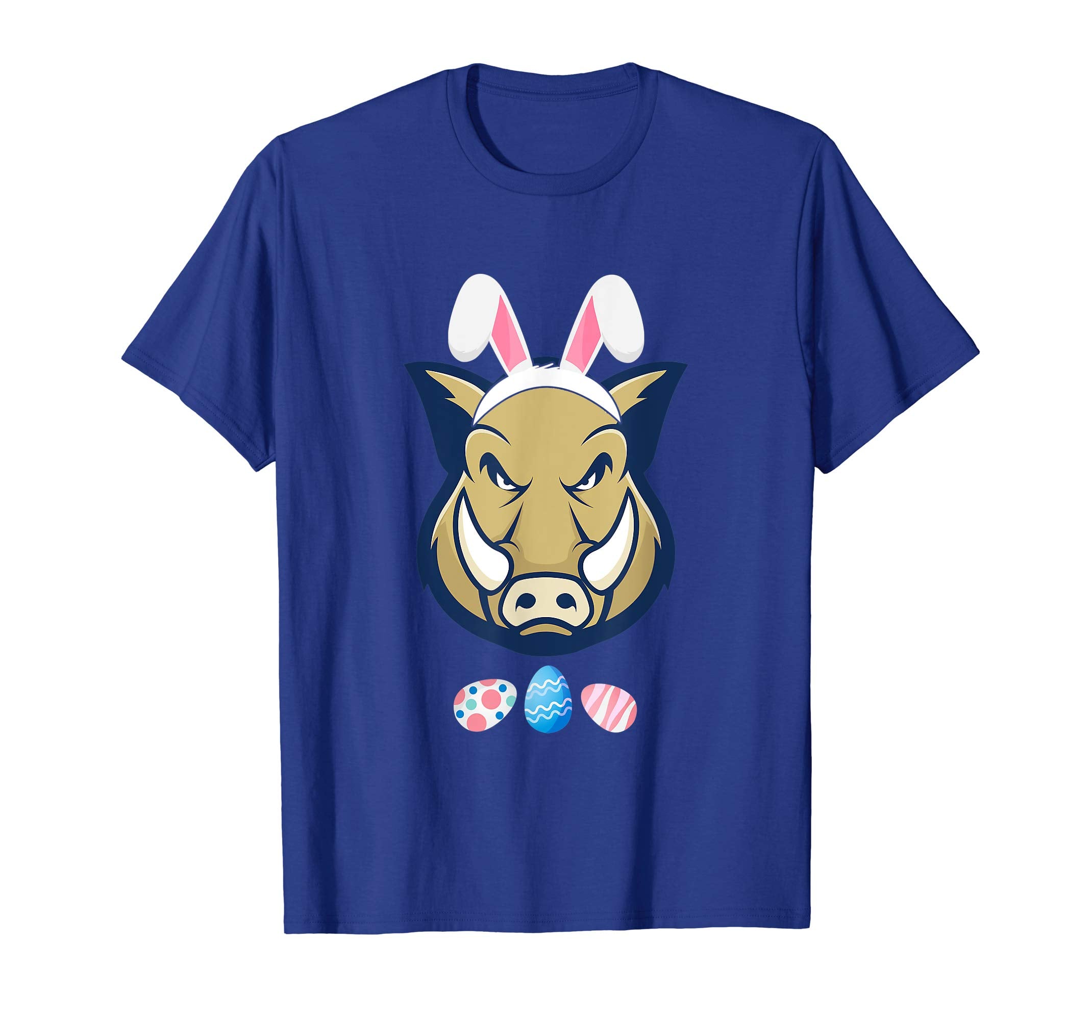 Funny Easter Boar With Bunny Ears And Eggs T Shirt