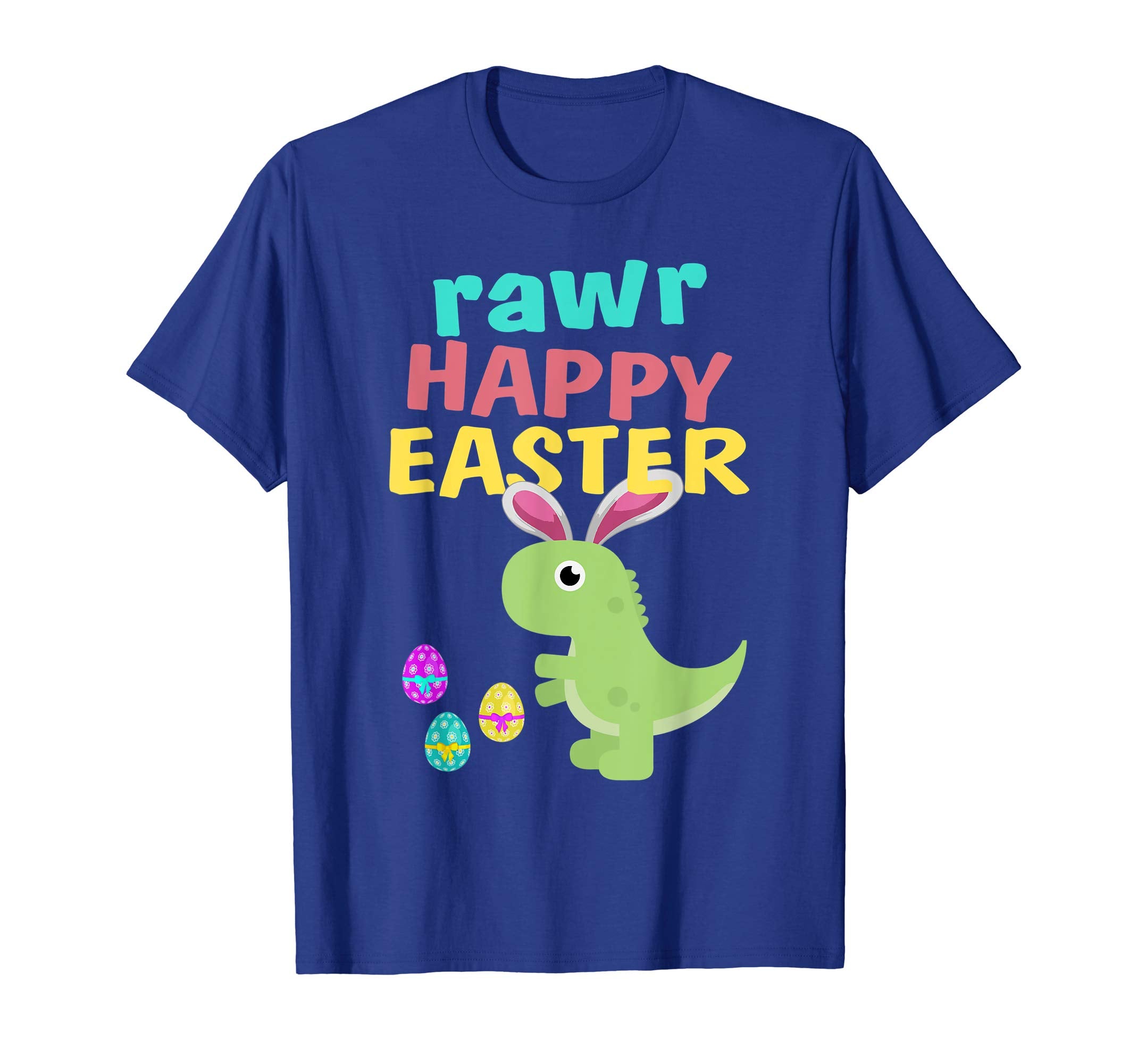 Happy Easter Dinosaur Bunny Ears Eggs T Shirt T Rex Kids Boy