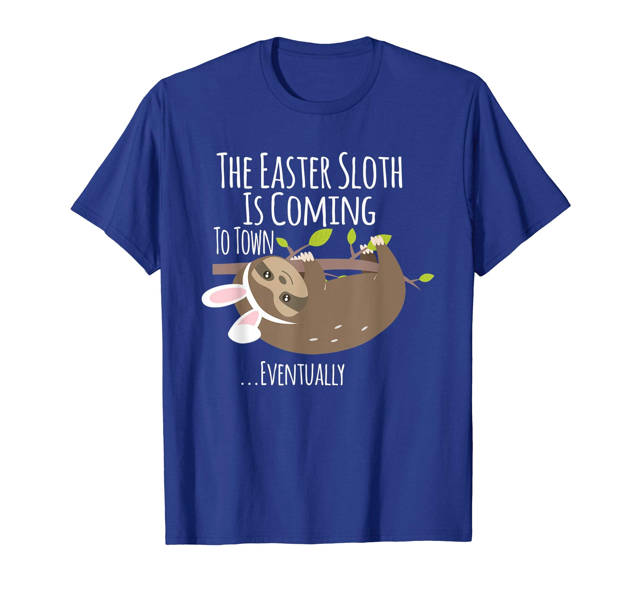 The Easter Sloth With Bunny Ears Funny T Shirt Easter Bunny