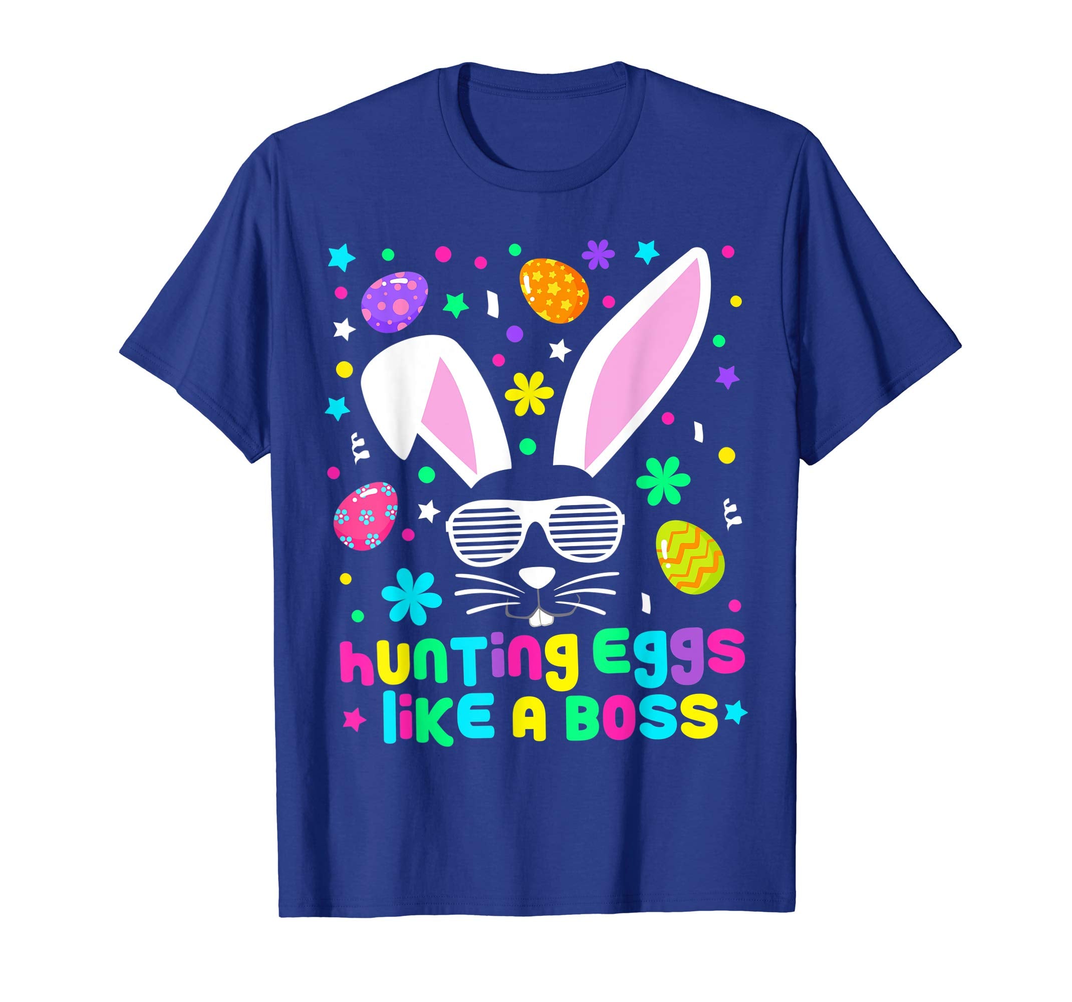 Kids Hunting Eggs Boss Easter Bunny Cool Novelty Shirt Gift