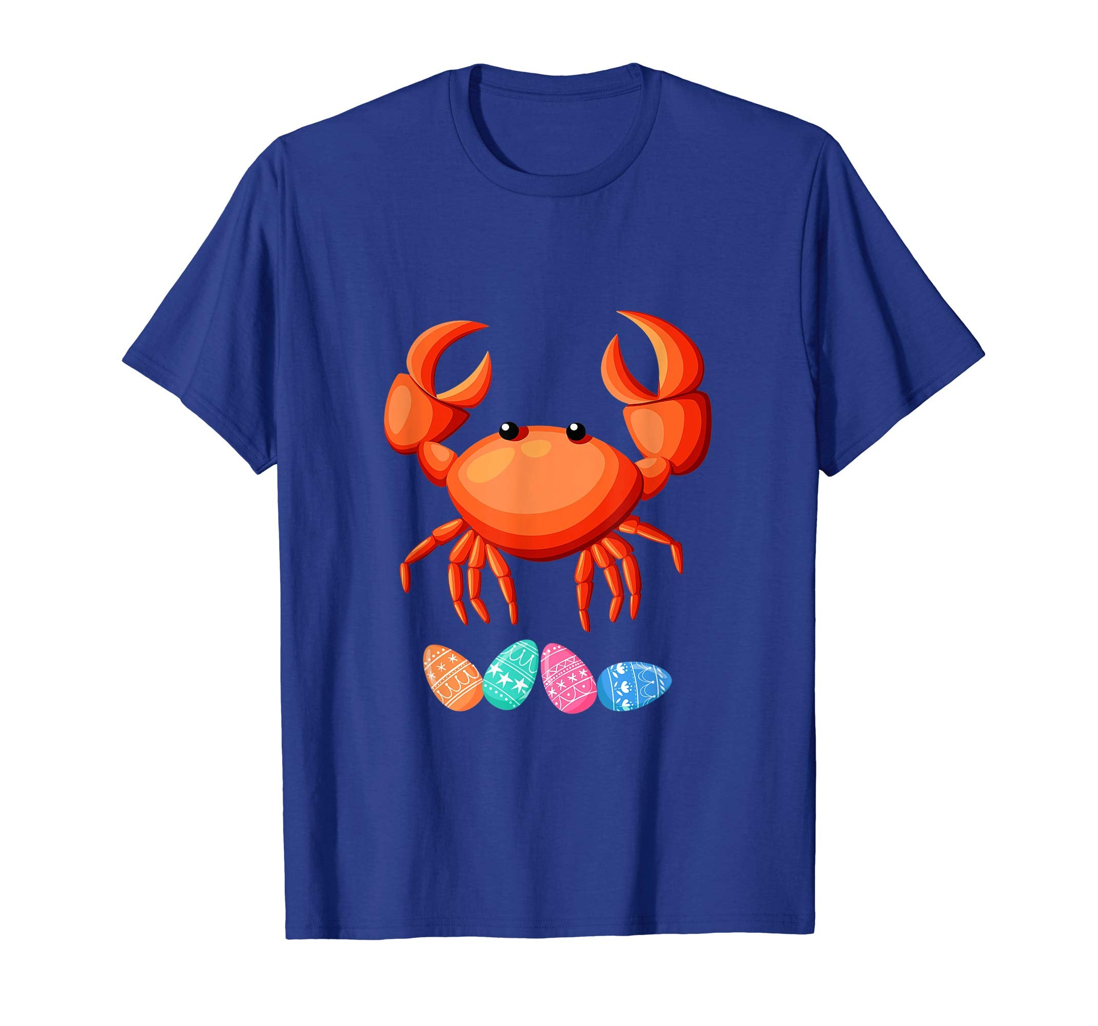 Funny Easter Crab With Bunny Ears And Eggs T Shirt