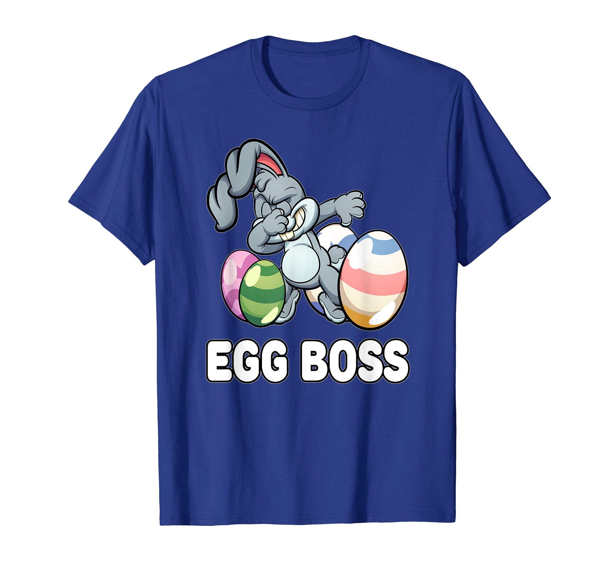 Egg Boss Easter Shirt For Kids Boys Dabbing Easter Bunny