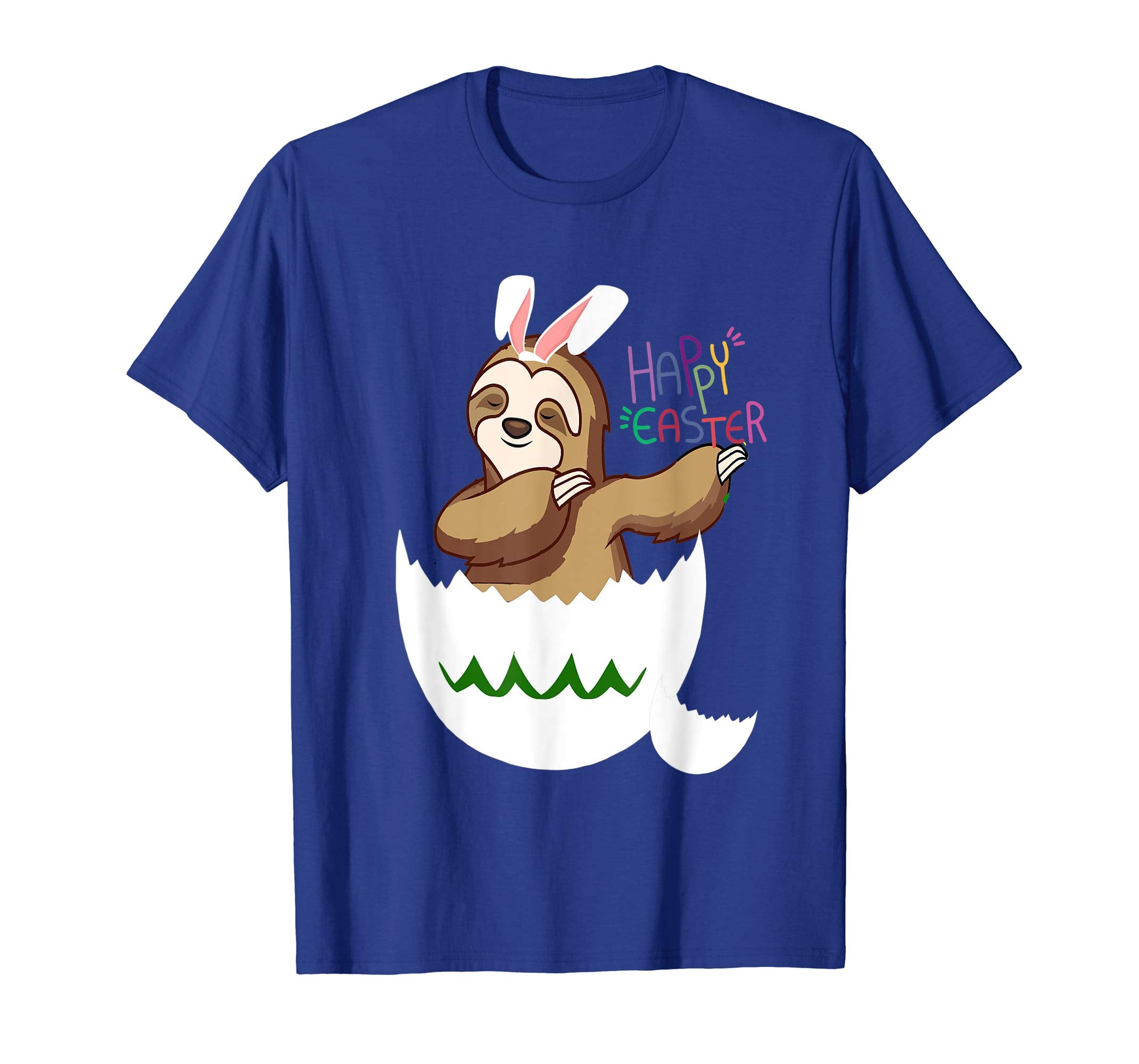 Happy Easter Shirt Dabbing Sloth Bunny Easter