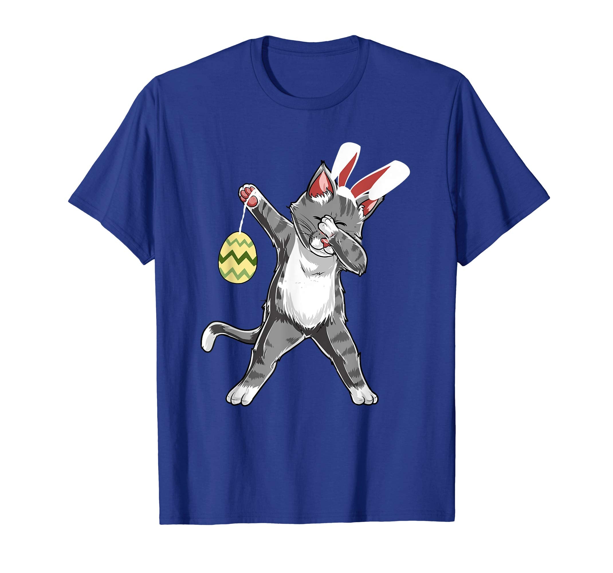 Happy Easter Shirt Dabbing Cat Bunny Easter