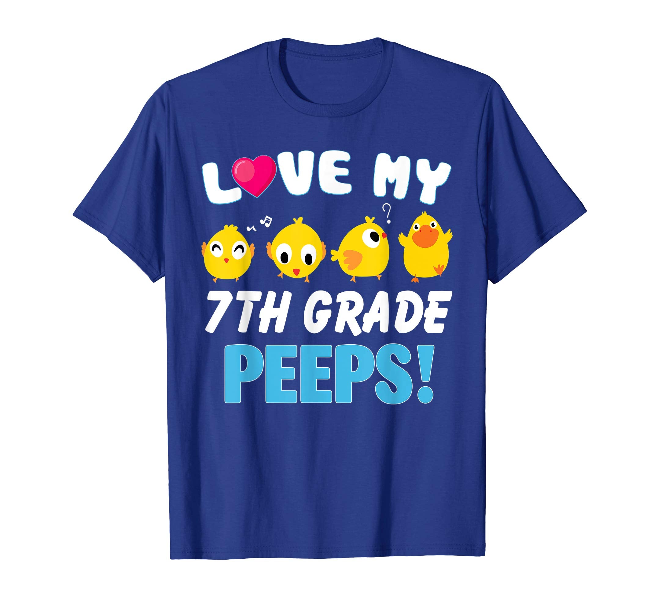 I Love My 7TH Grade Peeps Chicks Happy Easter Teacher Shirt