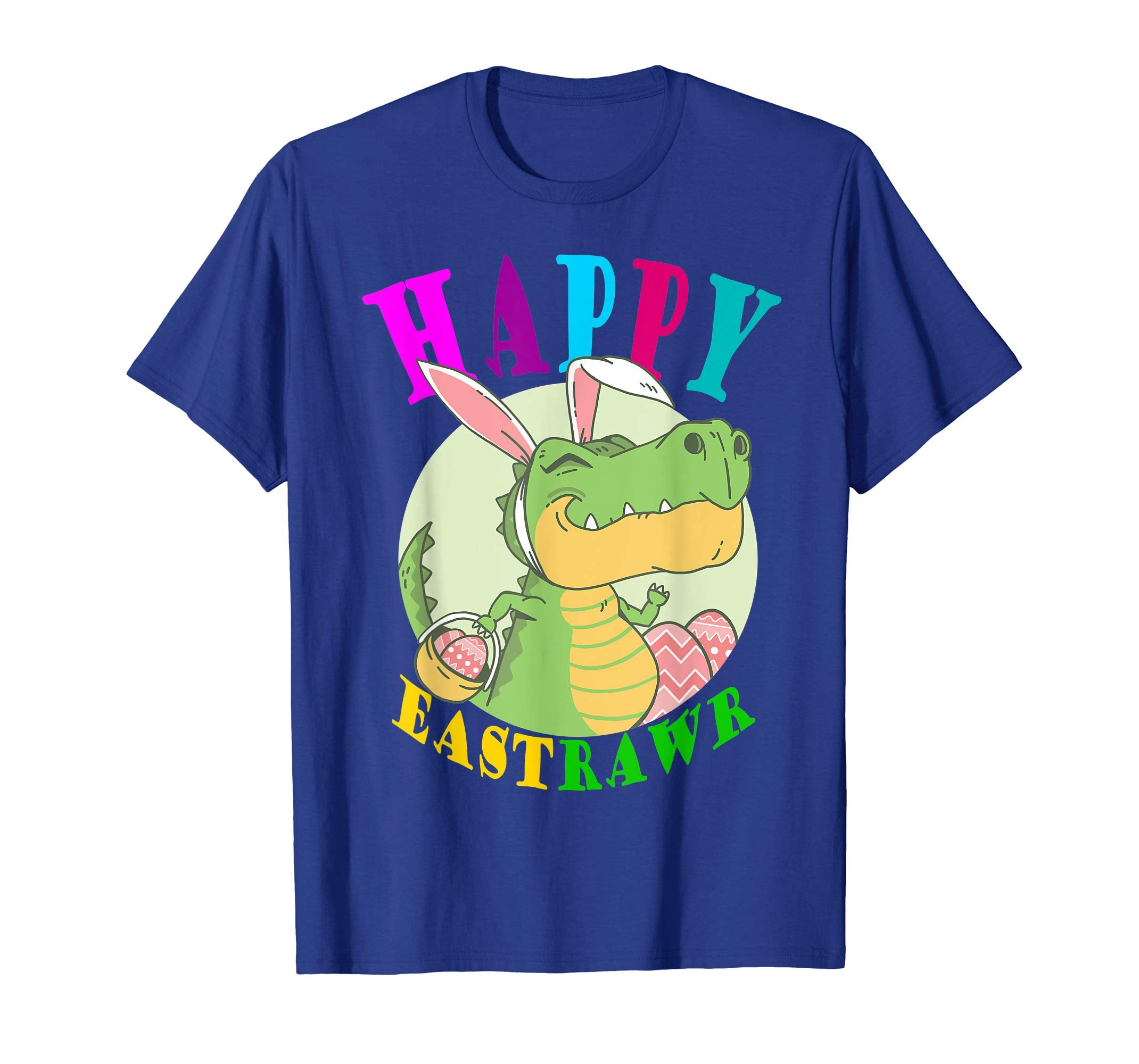 Happy Eastrawr T Rex Dinosaur Easter Bunny Egg Shirt Kids