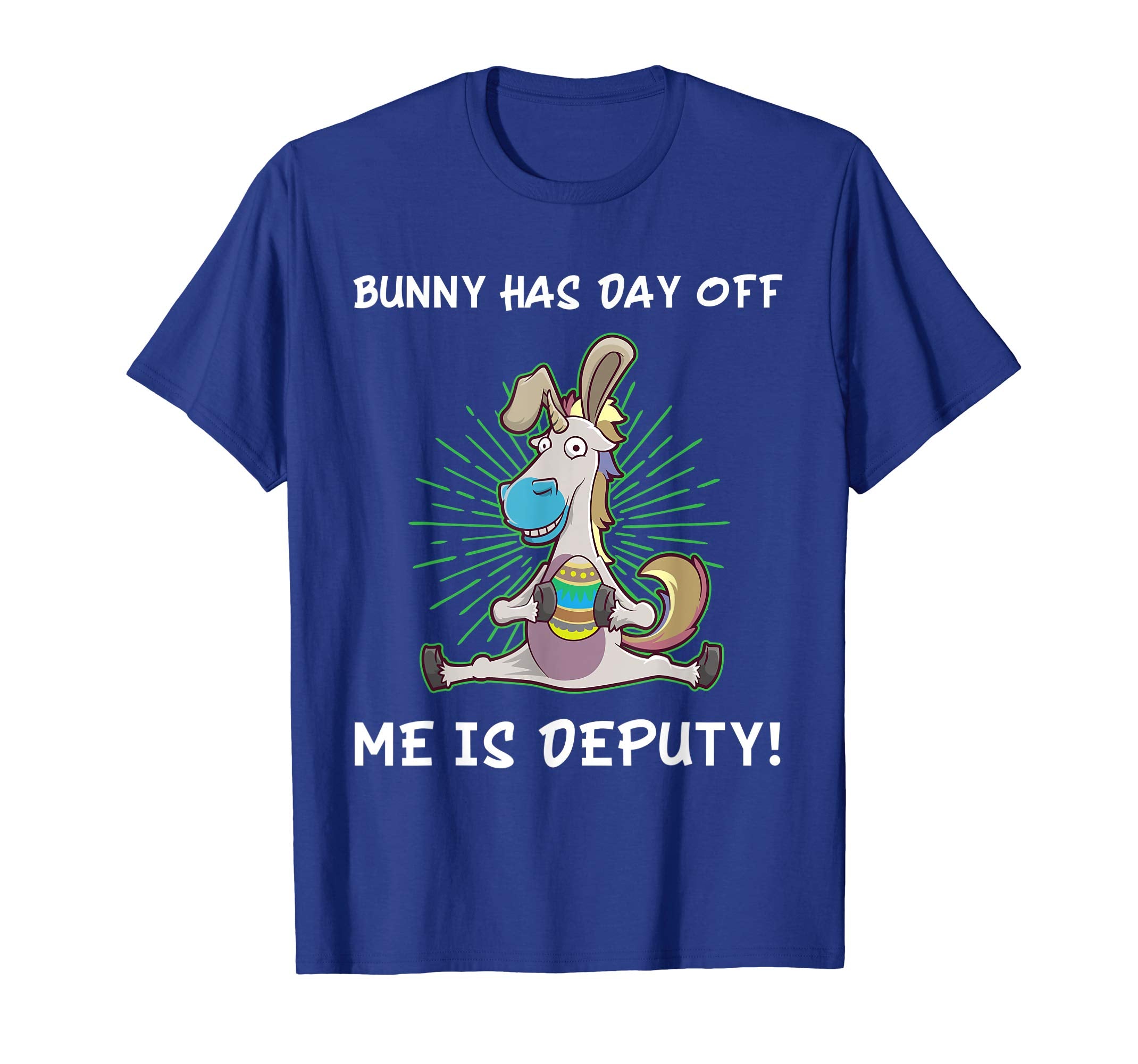 Kids Unicorn Easter Bunny Deputy T Shirt Gift Idea Boy Girl