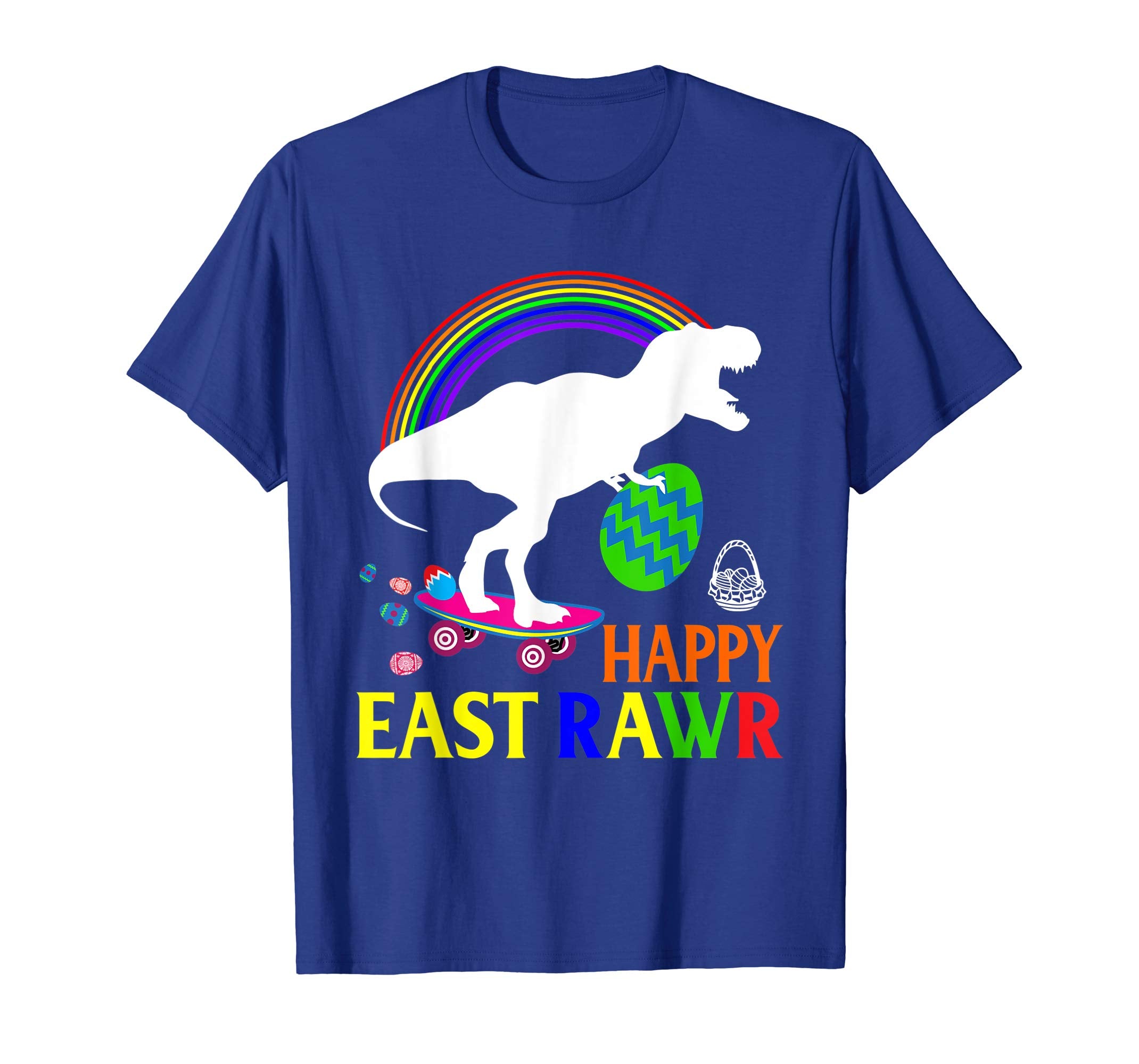 Happy East Rawr T Shirt T Rex Dinosaur Easter Bunny Egg Kids