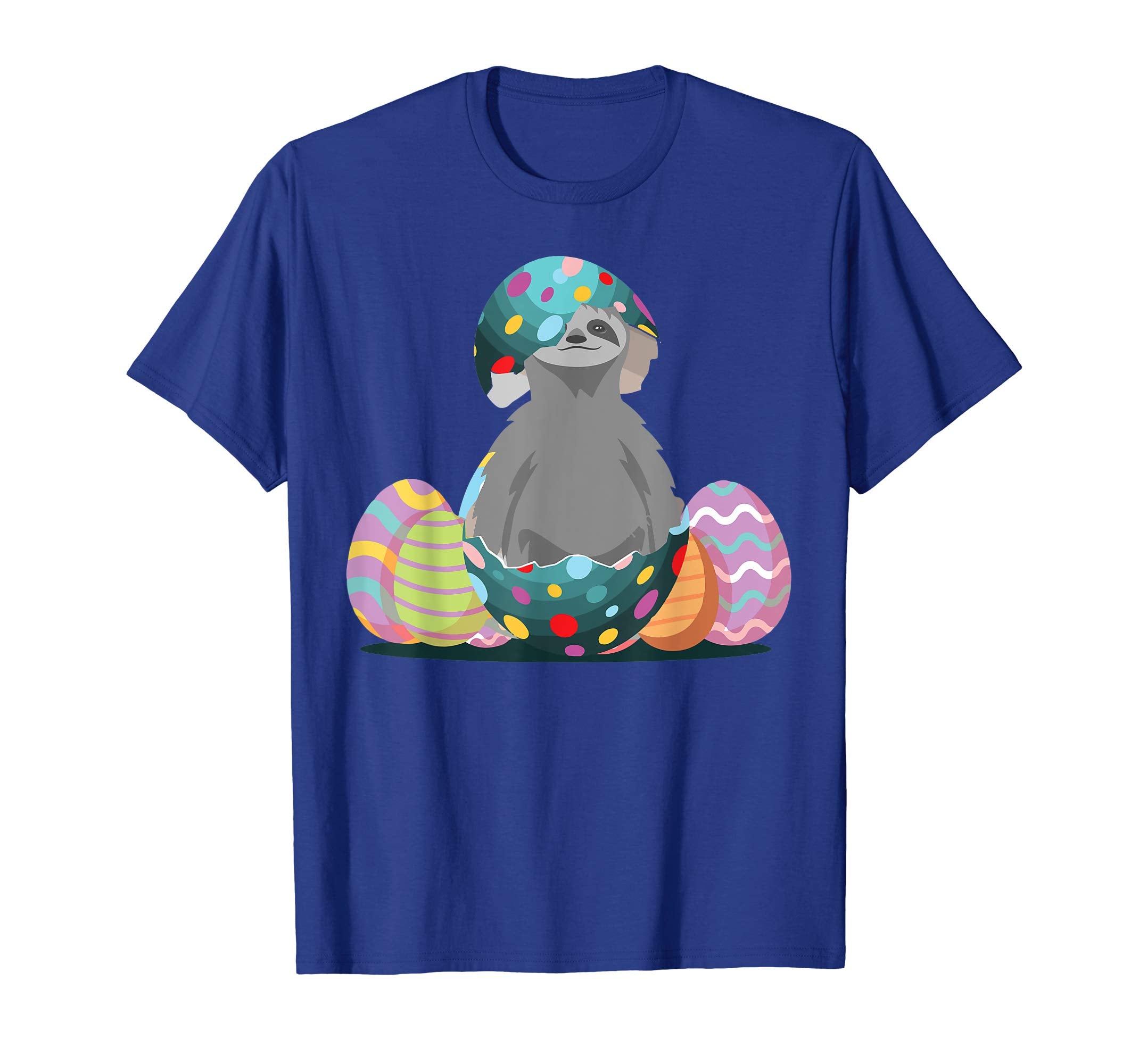 Cute Easter Eggs Sloth Shirts Gifts For Boys Girls Kids