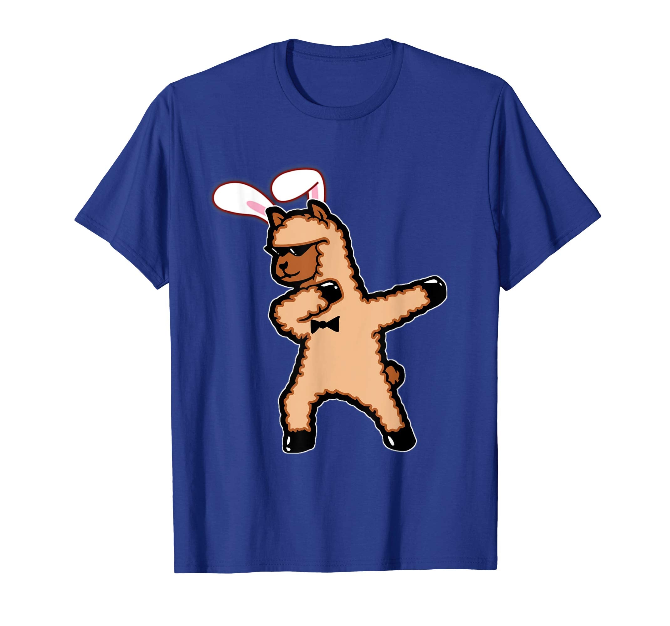 Easter Bunny Dabbing Llama Tshirt Rabbit Ears Animal Gift