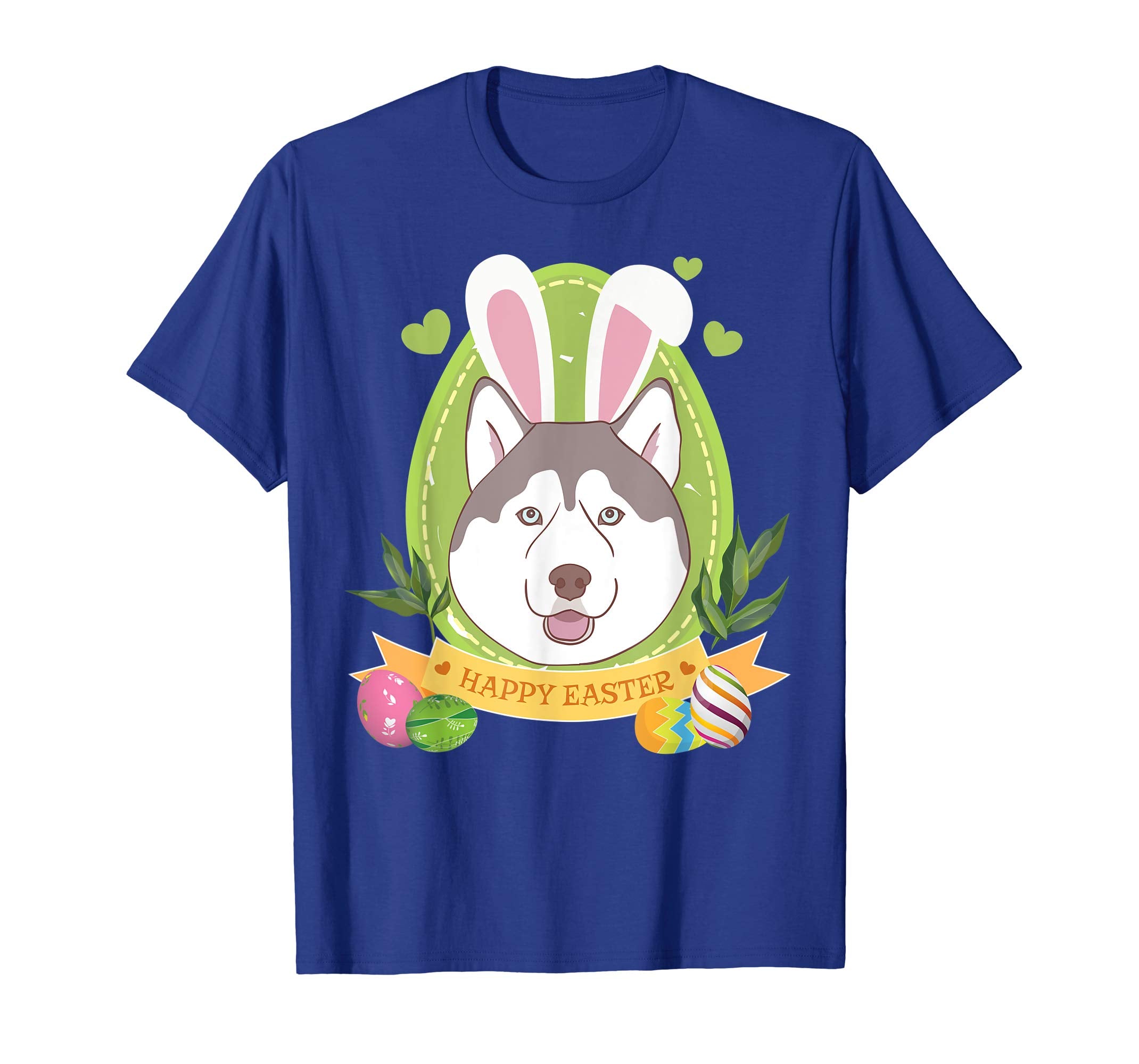 Bunny Siberian Husky Dog Easter Day Lovers T-Shirt Egg