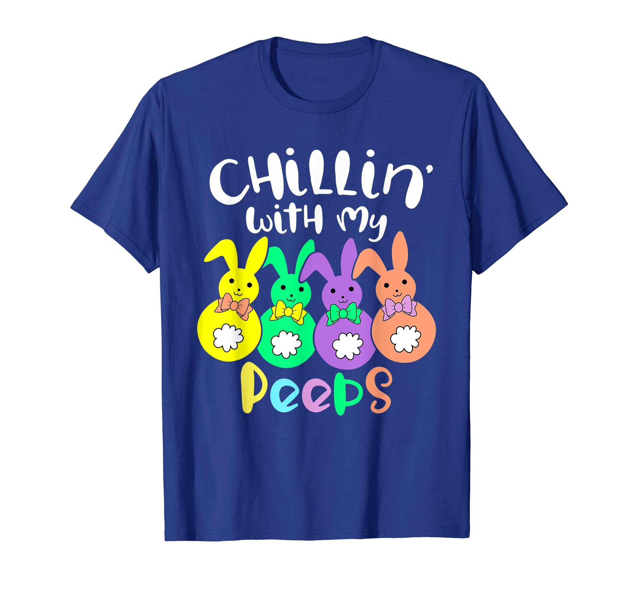 Chillin With My Peeps Happy Easter Kids Boys Girls T Shirt