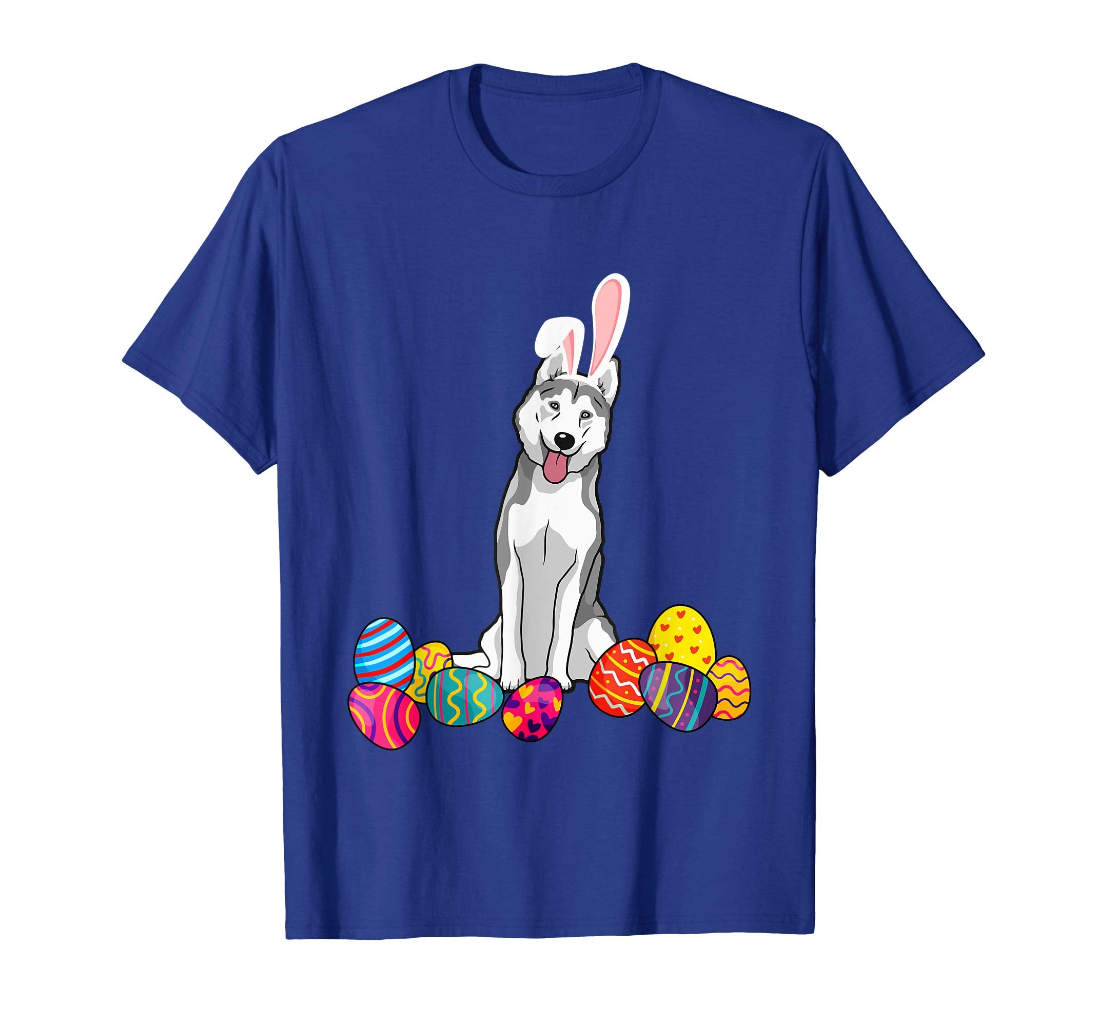 Husky Bunny Ear With Egg Easter Easter Day Shirt