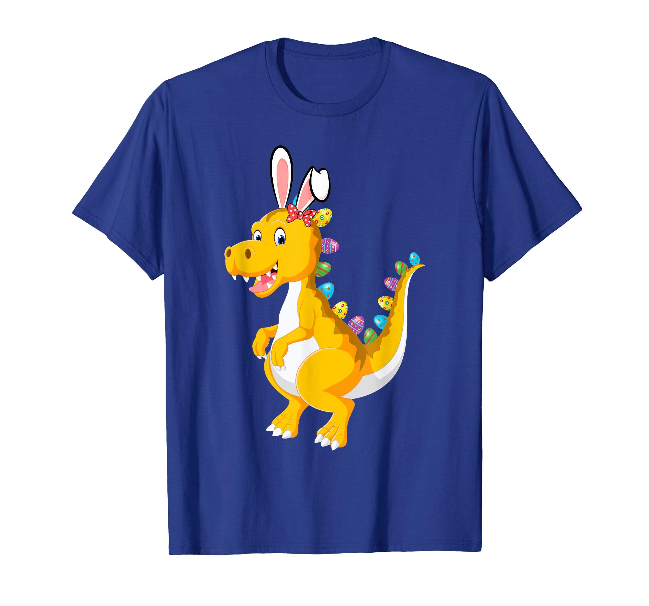 Funny Dinosaur T-rex Bunny with Eggs Easter T shirt